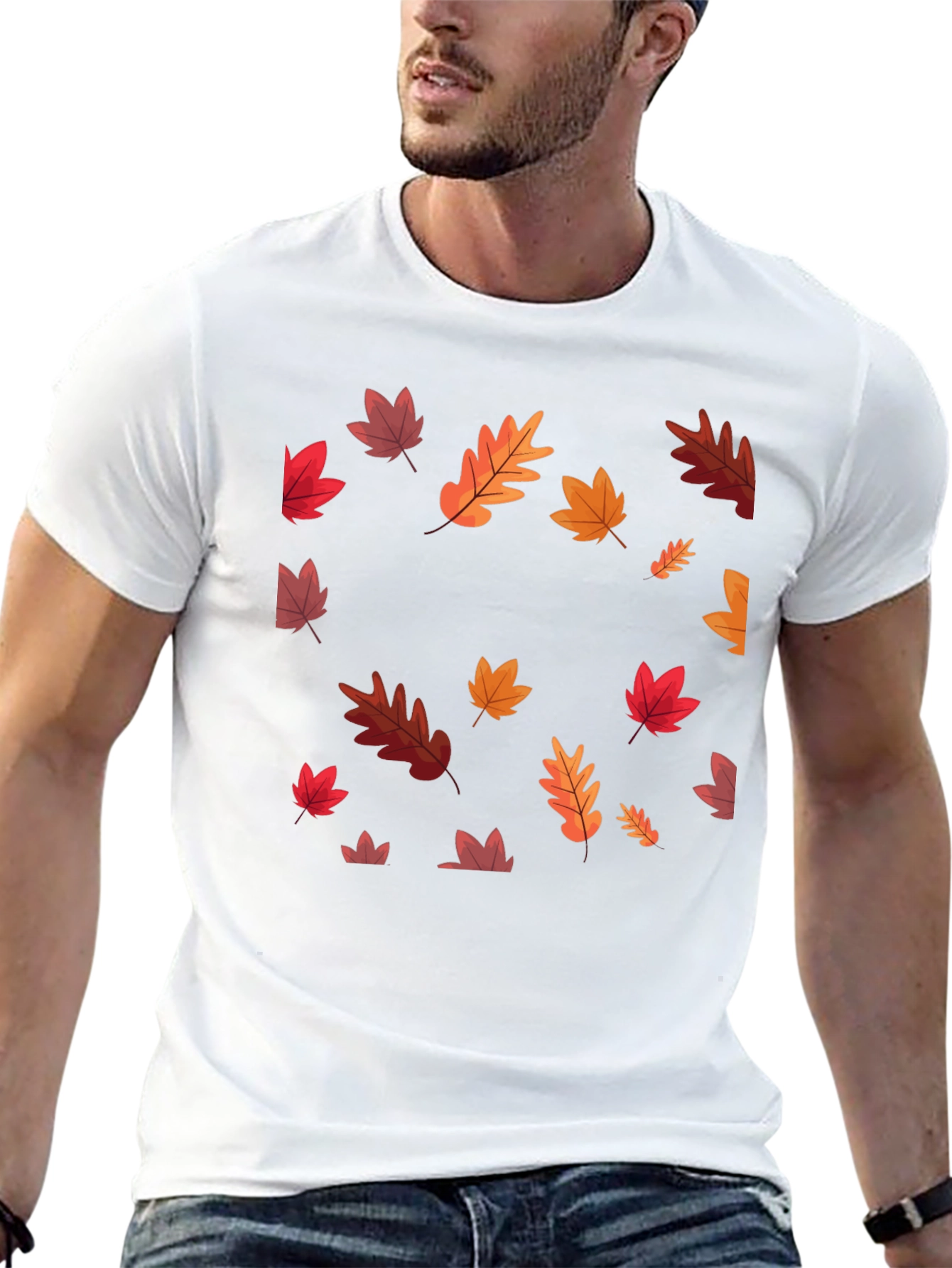 Autumn Leaves Pattern T-Shirt