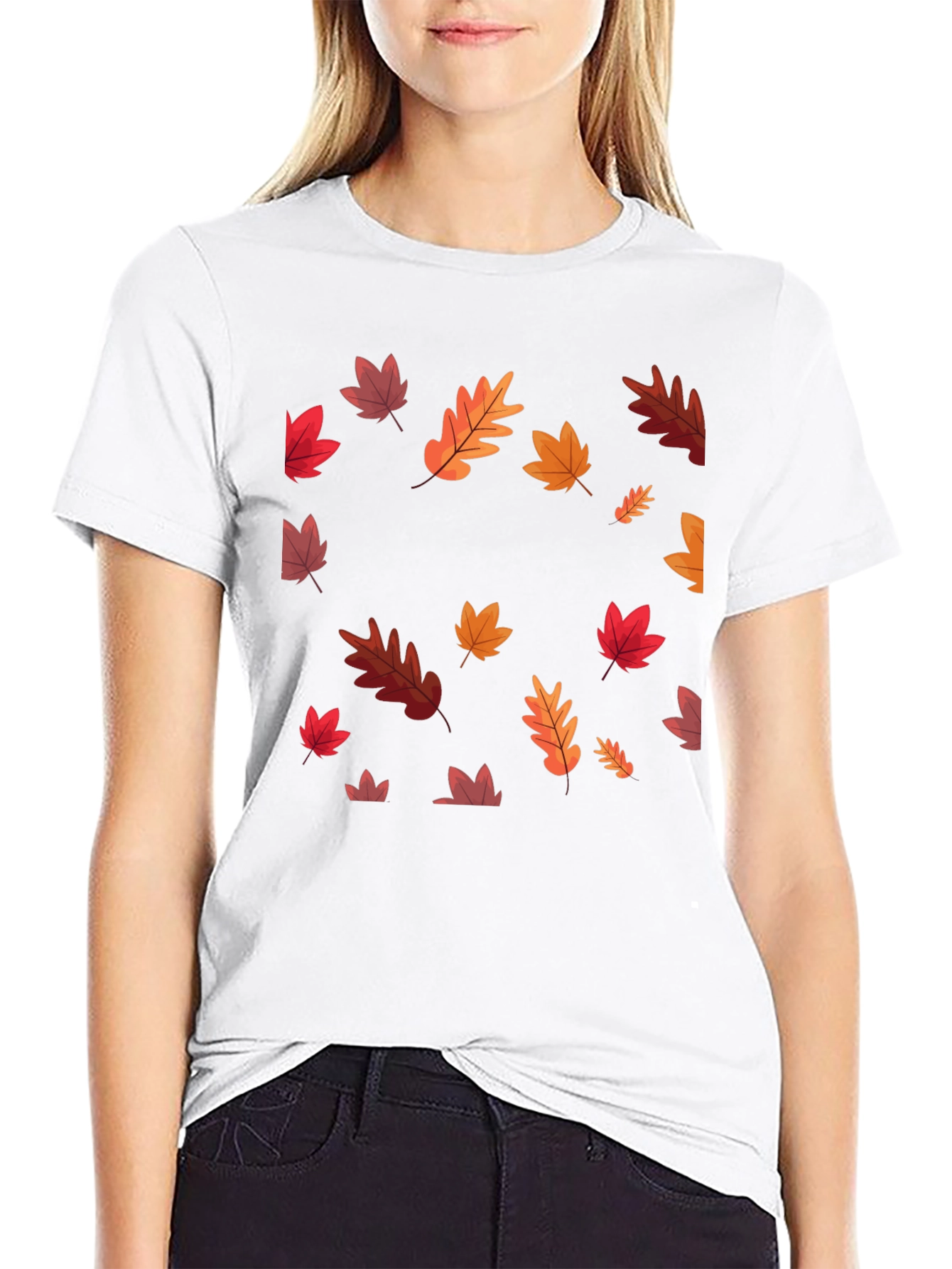 Autumn Leaves Pattern T-Shirt
