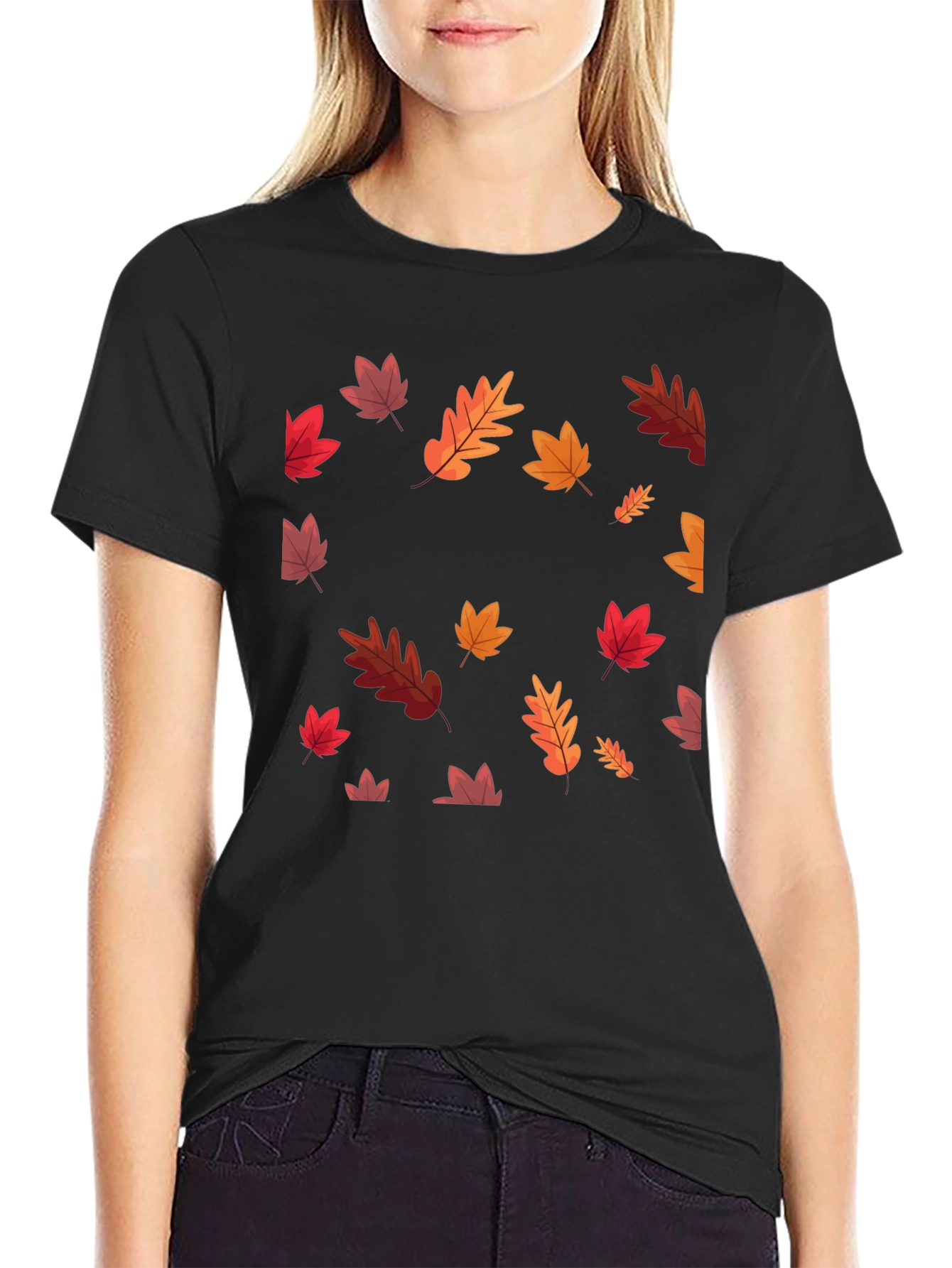 Autumn Leaves Pattern T-Shirt