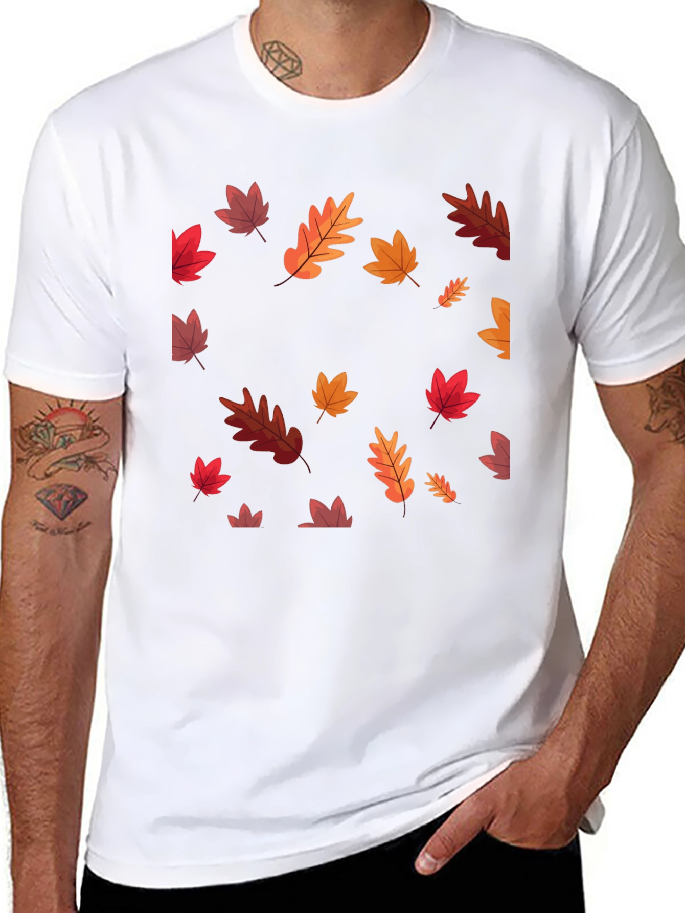 Autumn Leaves Pattern T-Shirt