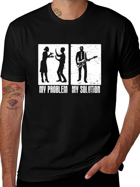 My Problem My Solution T-Shirt Guitarist Funny Tee
