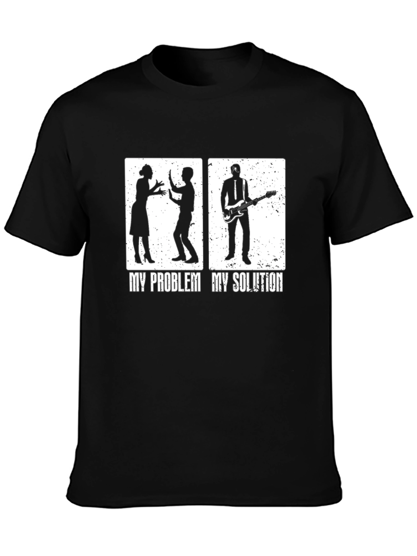 My Problem My Solution T-Shirt Guitarist Funny Tee
