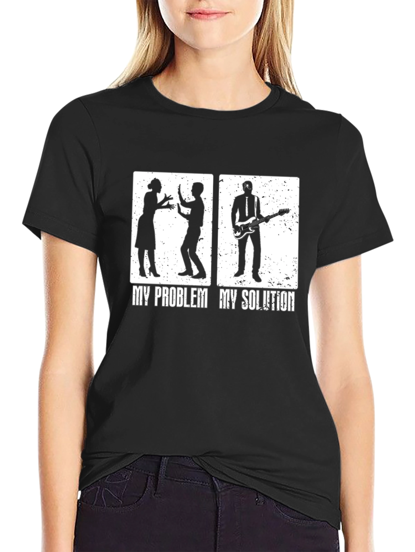 My Problem My Solution T-Shirt Guitarist Funny Tee