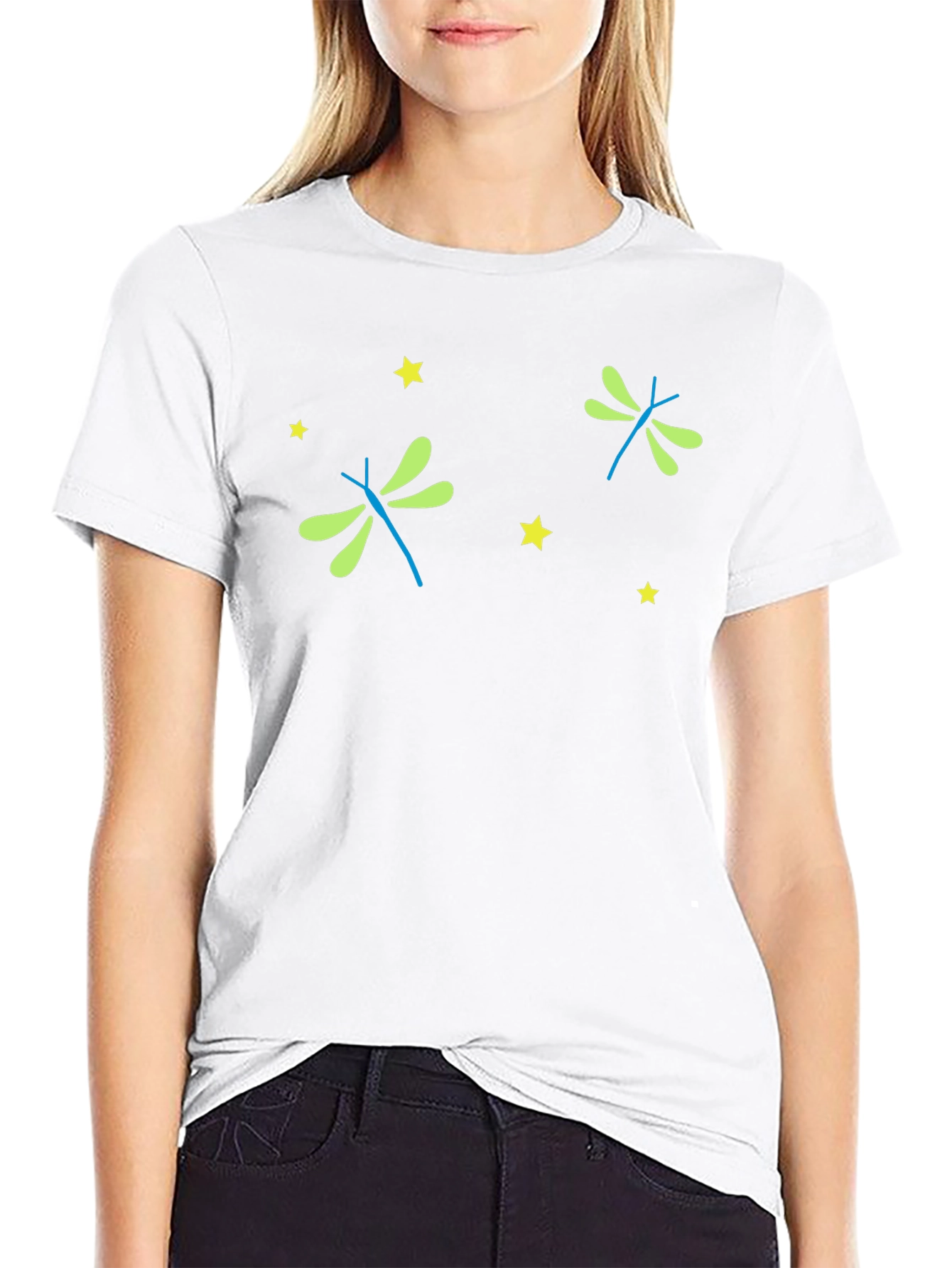 Black Dragonfly & Star Graphic Tee