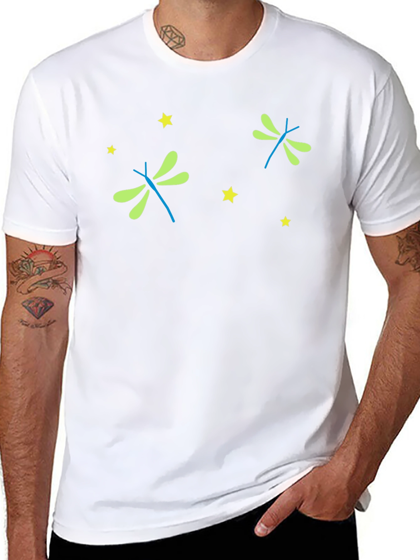 Black Dragonfly & Star Graphic Tee