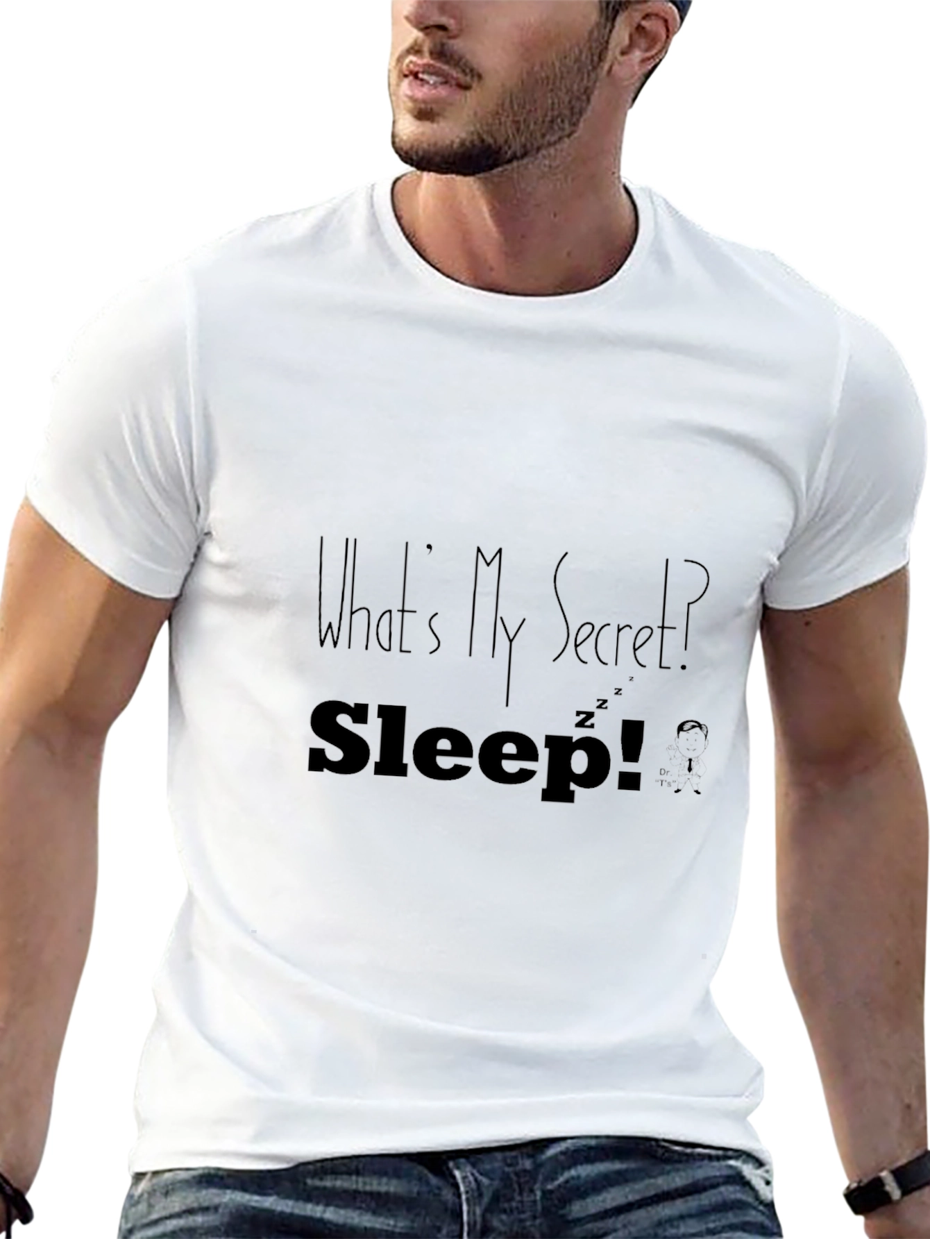 Whats My Secret? Sleep! Black Graphic T-Shirt