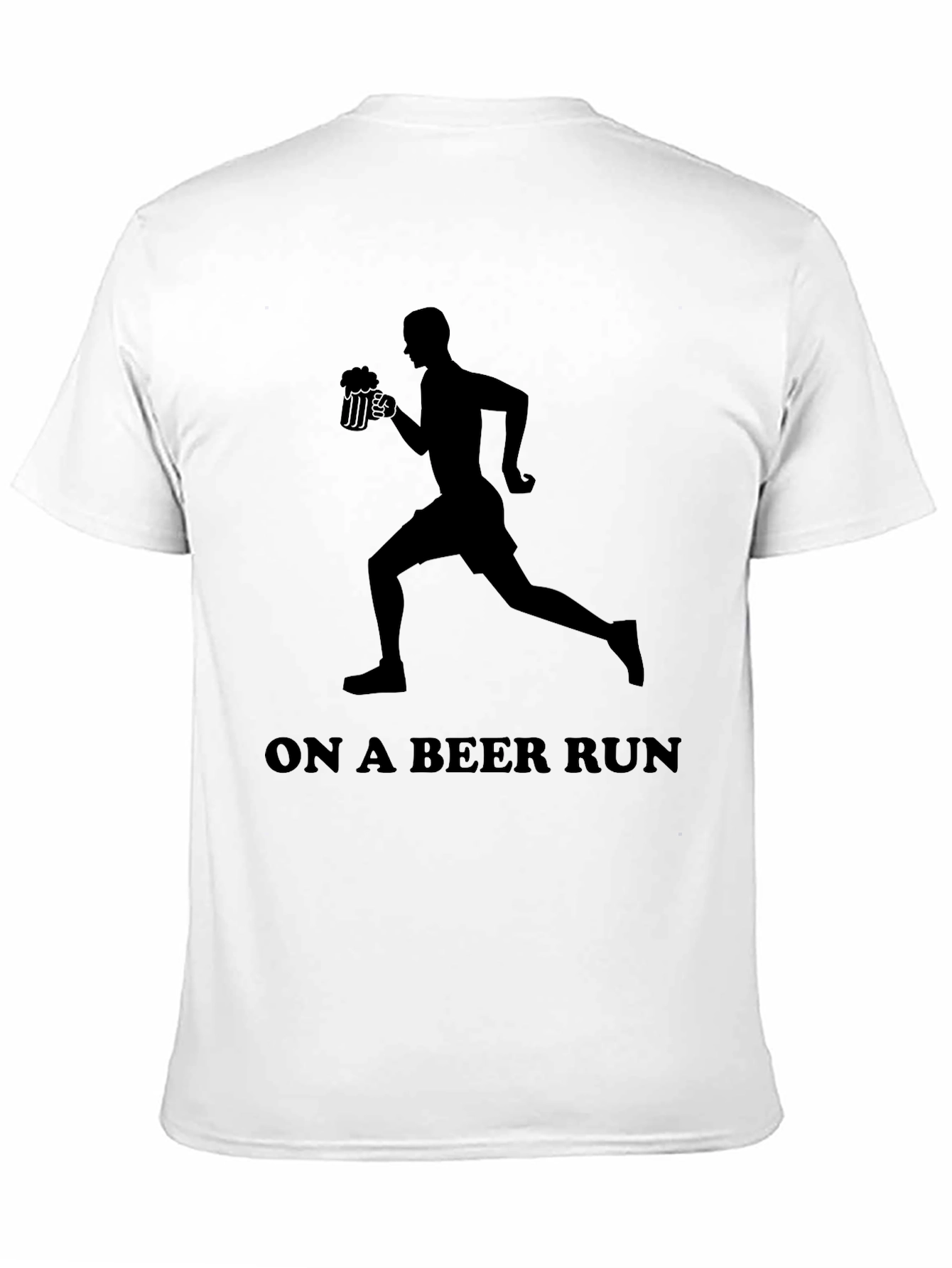 Beer Run Graphic Tee - Black Novelty T-Shirt