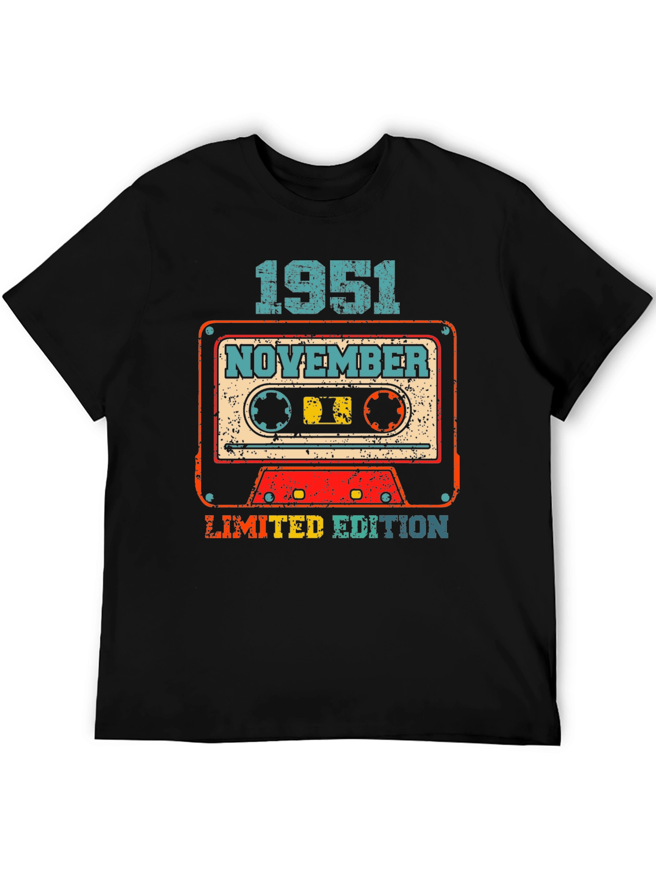 Retro November 1951 Limited Edition Cassette Tape T-Shirt