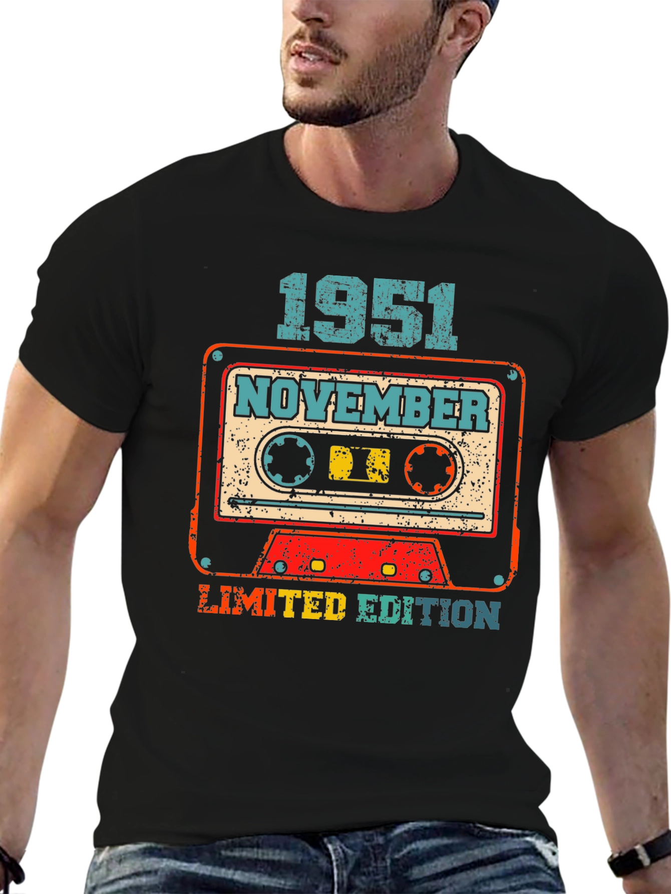 Retro November 1951 Limited Edition Cassette Tape T-Shirt