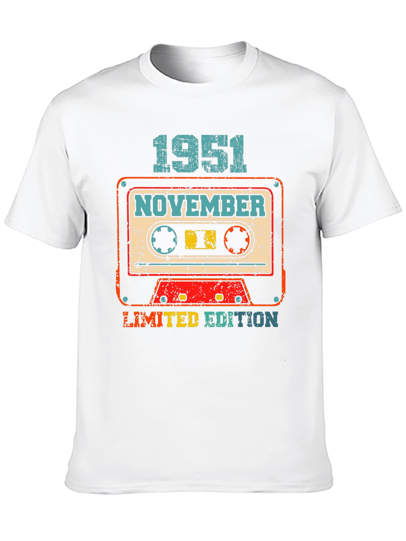 Retro November 1951 Limited Edition Cassette Tape T-Shirt