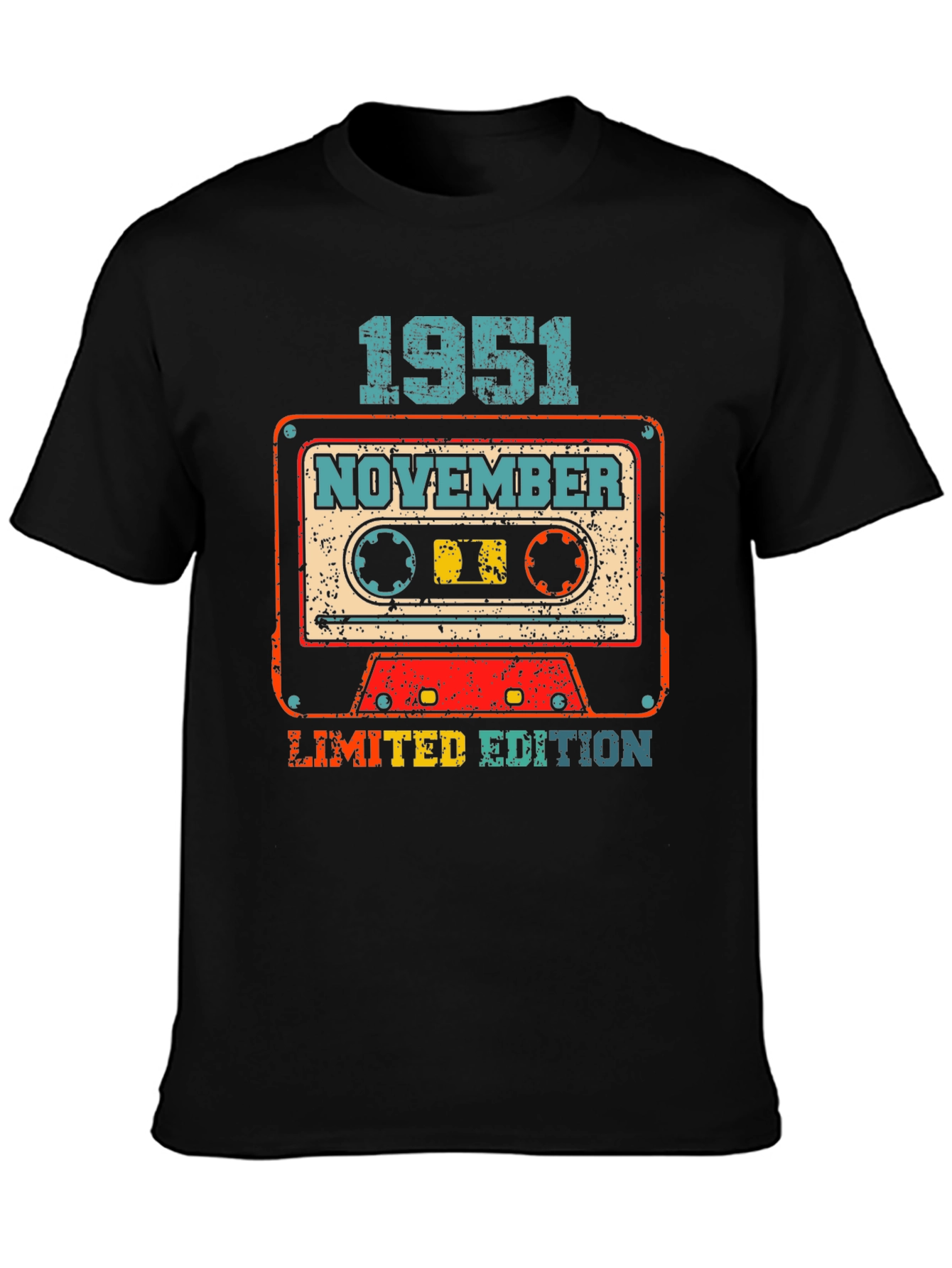 Retro November 1951 Limited Edition Cassette Tape T-Shirt