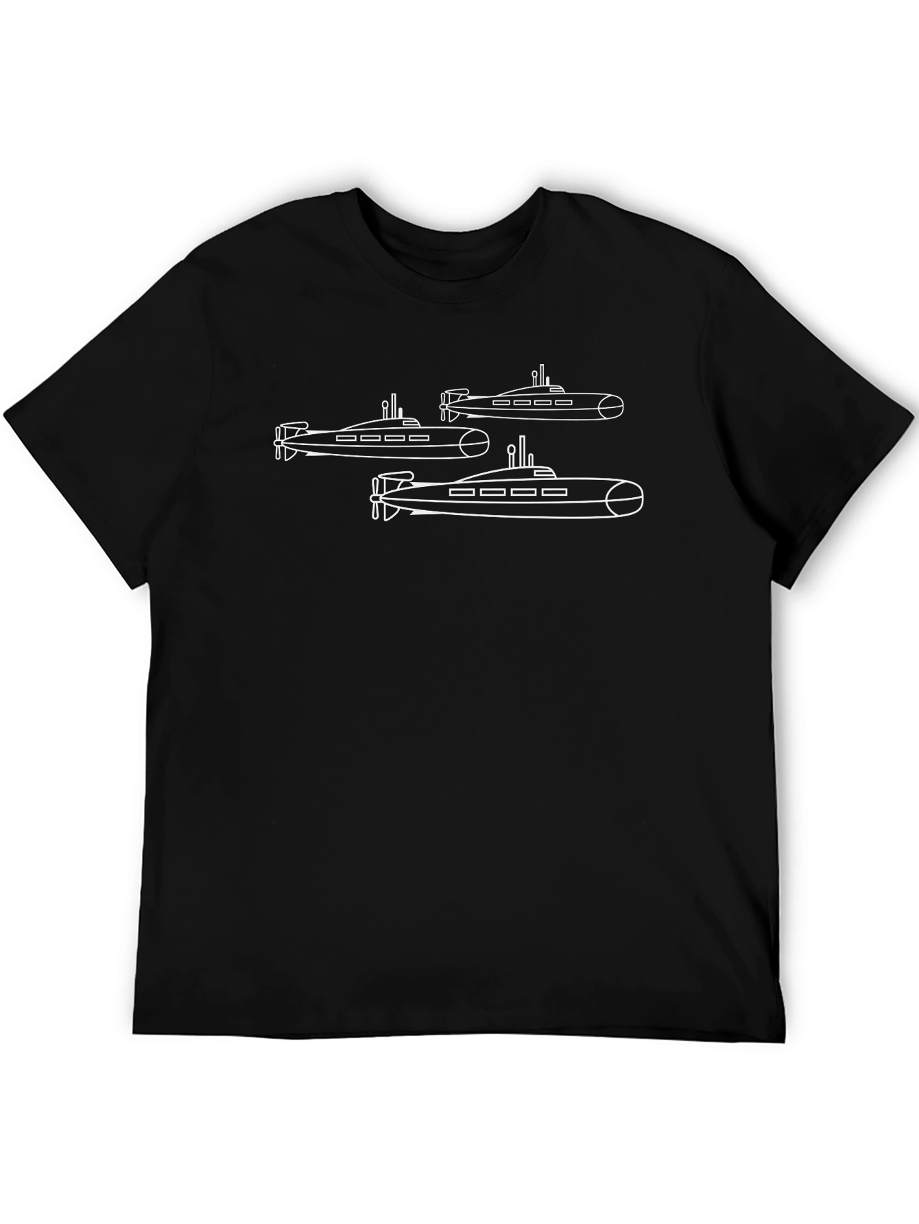 Submarine Graphic Print Black T-Shirt