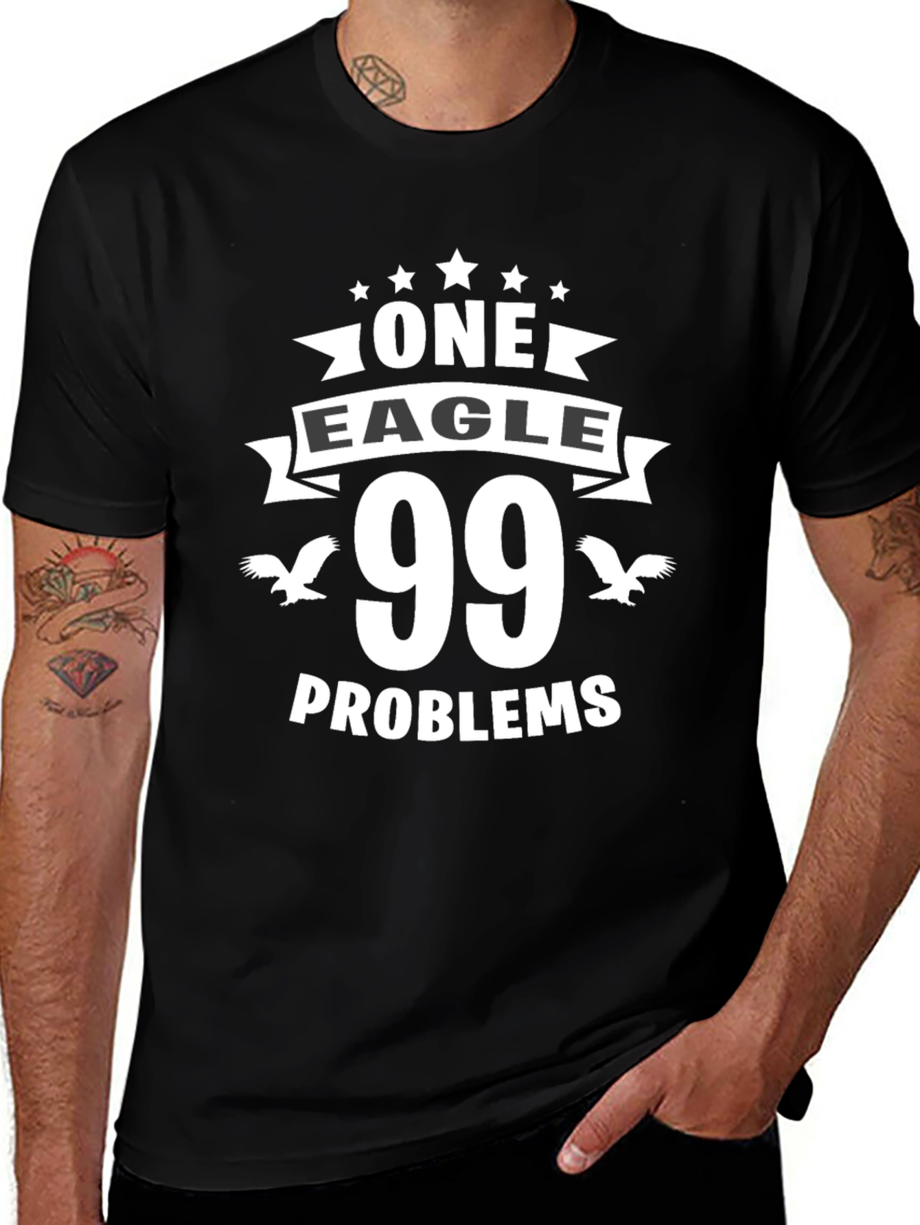 One Eagle 99 Problems T-Shirt Funny Humor Tee