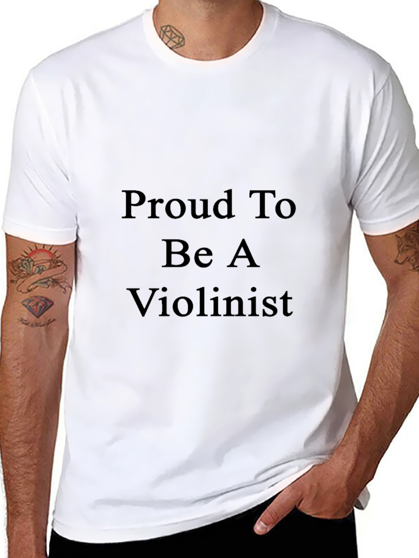Proud Violinist Black T-Shirt