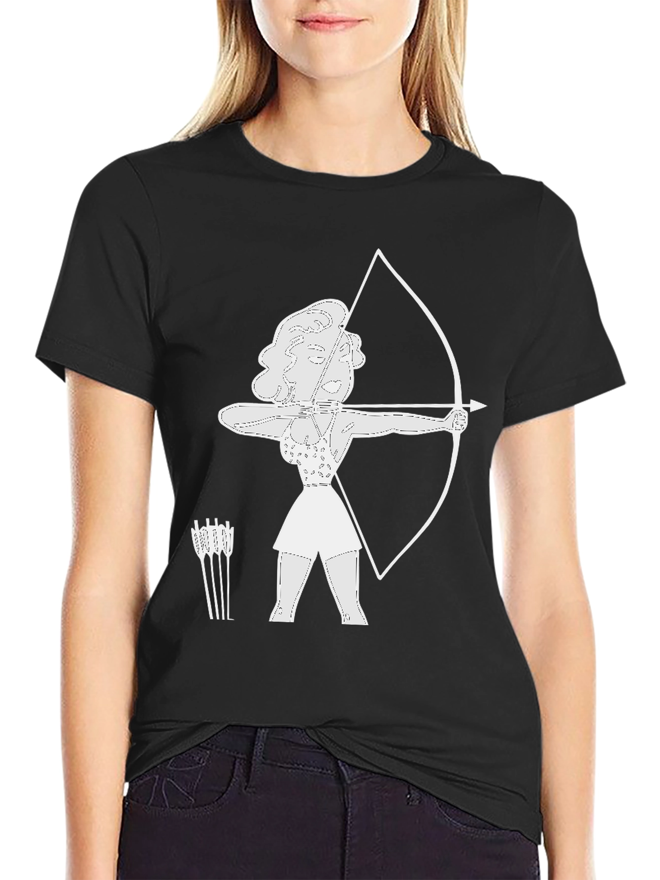 Archer Woman Graphic Tee - Classic Black T-Shirt