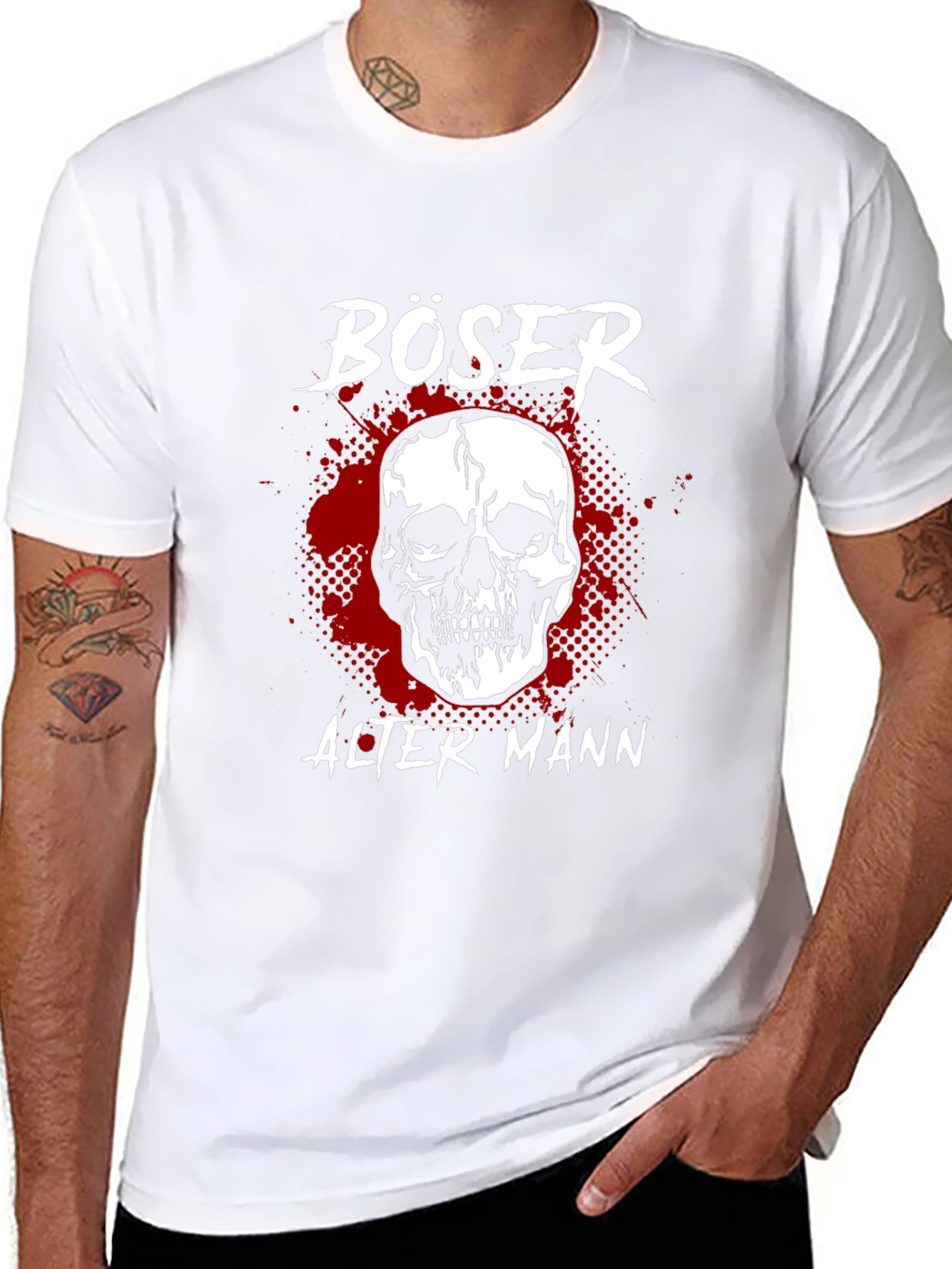 Böser Alter Mann Skull Graphic Tee