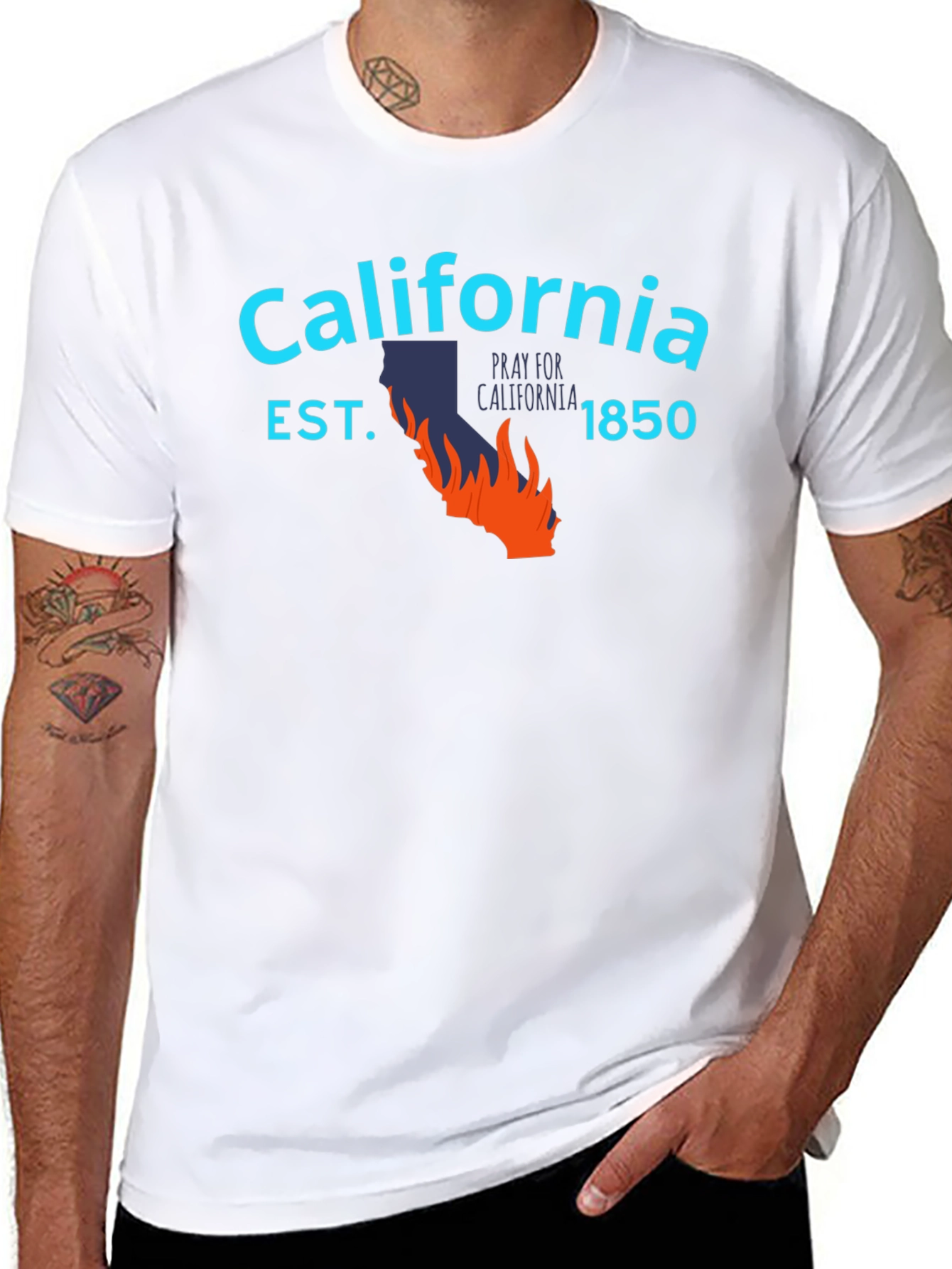 California Pray for California T-Shirt