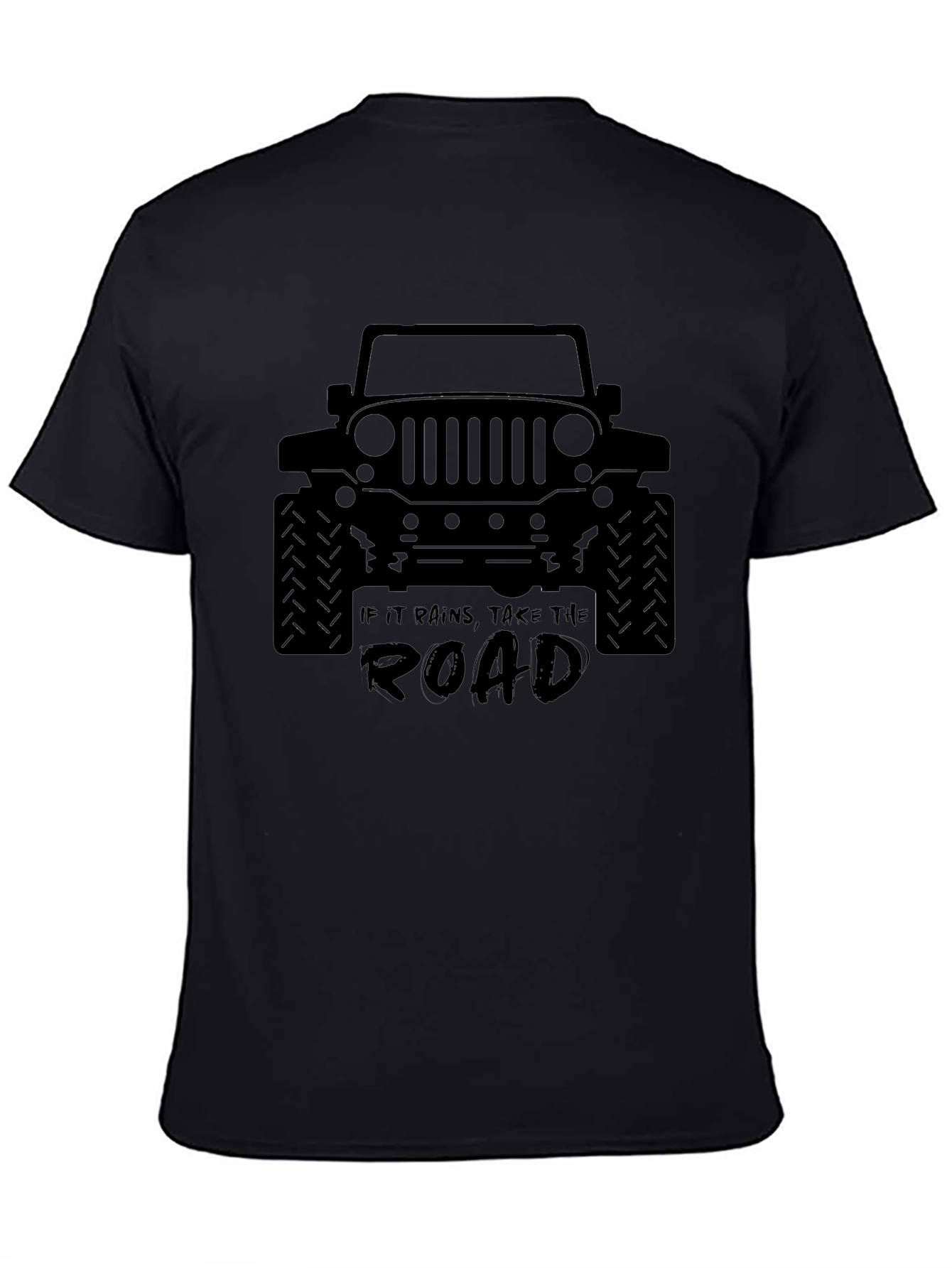 Black Take The Road Jeep T-Shirt