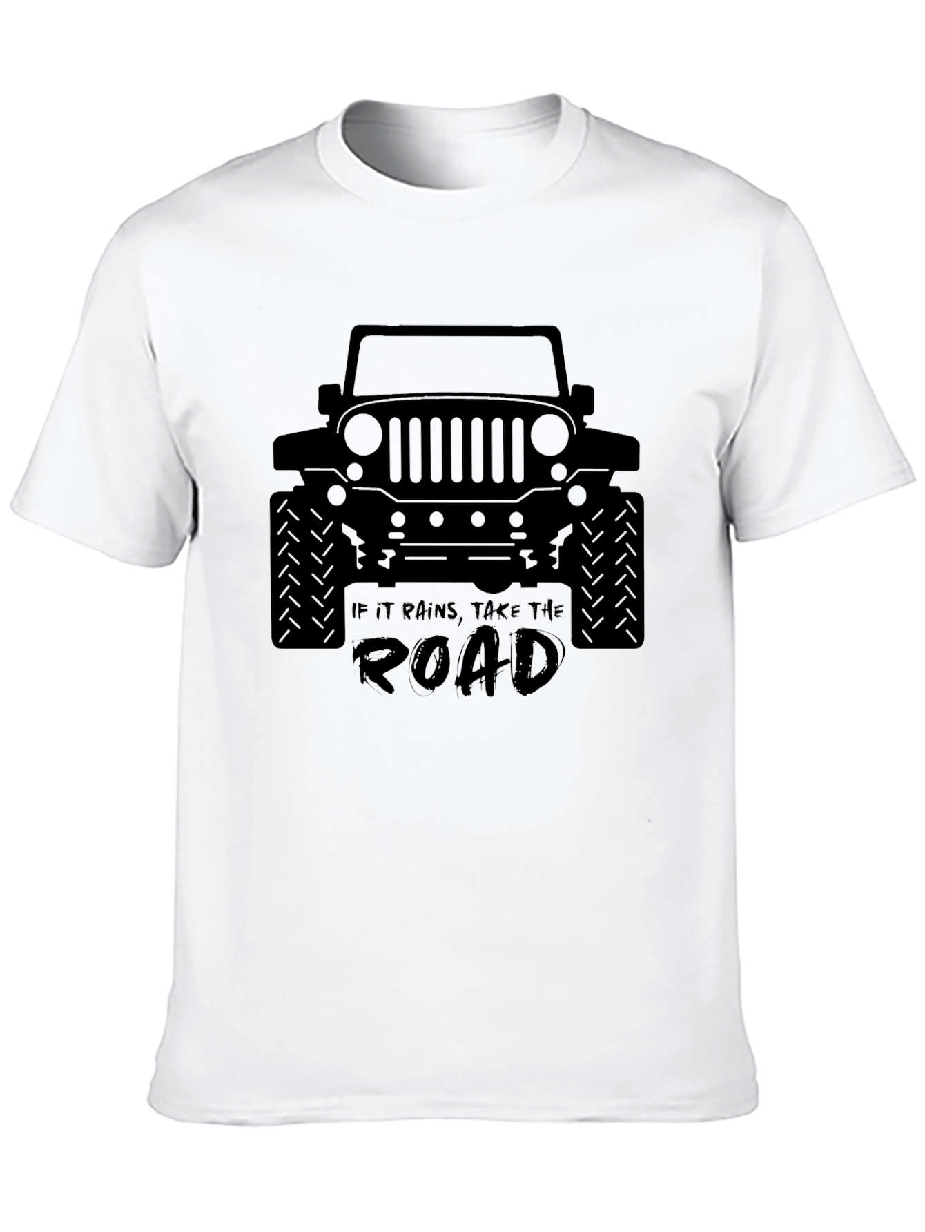 Black Take The Road Jeep T-Shirt