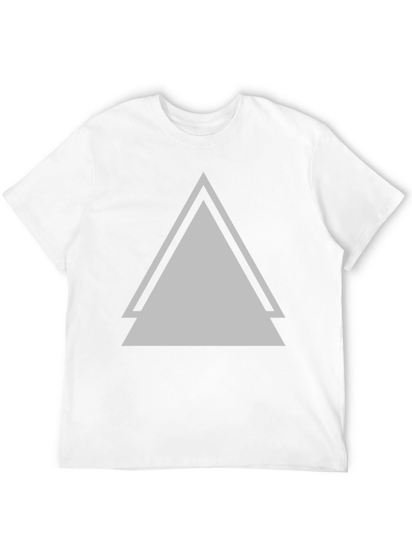 Geometric Triangle Graphic Black T-Shirt