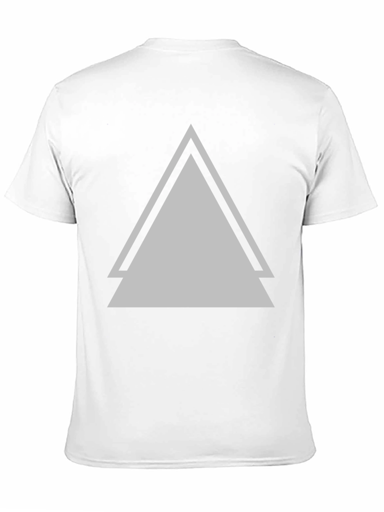 Geometric Triangle Graphic Black T-Shirt
