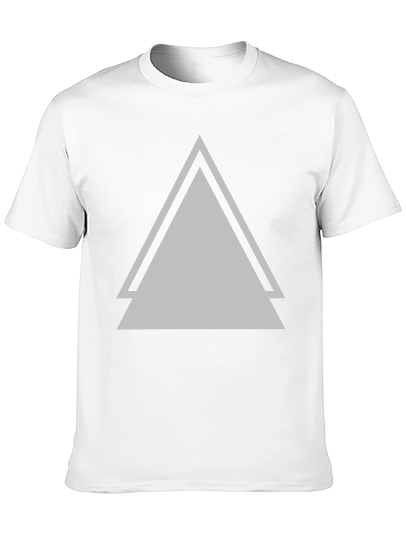 Geometric Triangle Graphic Black T-Shirt