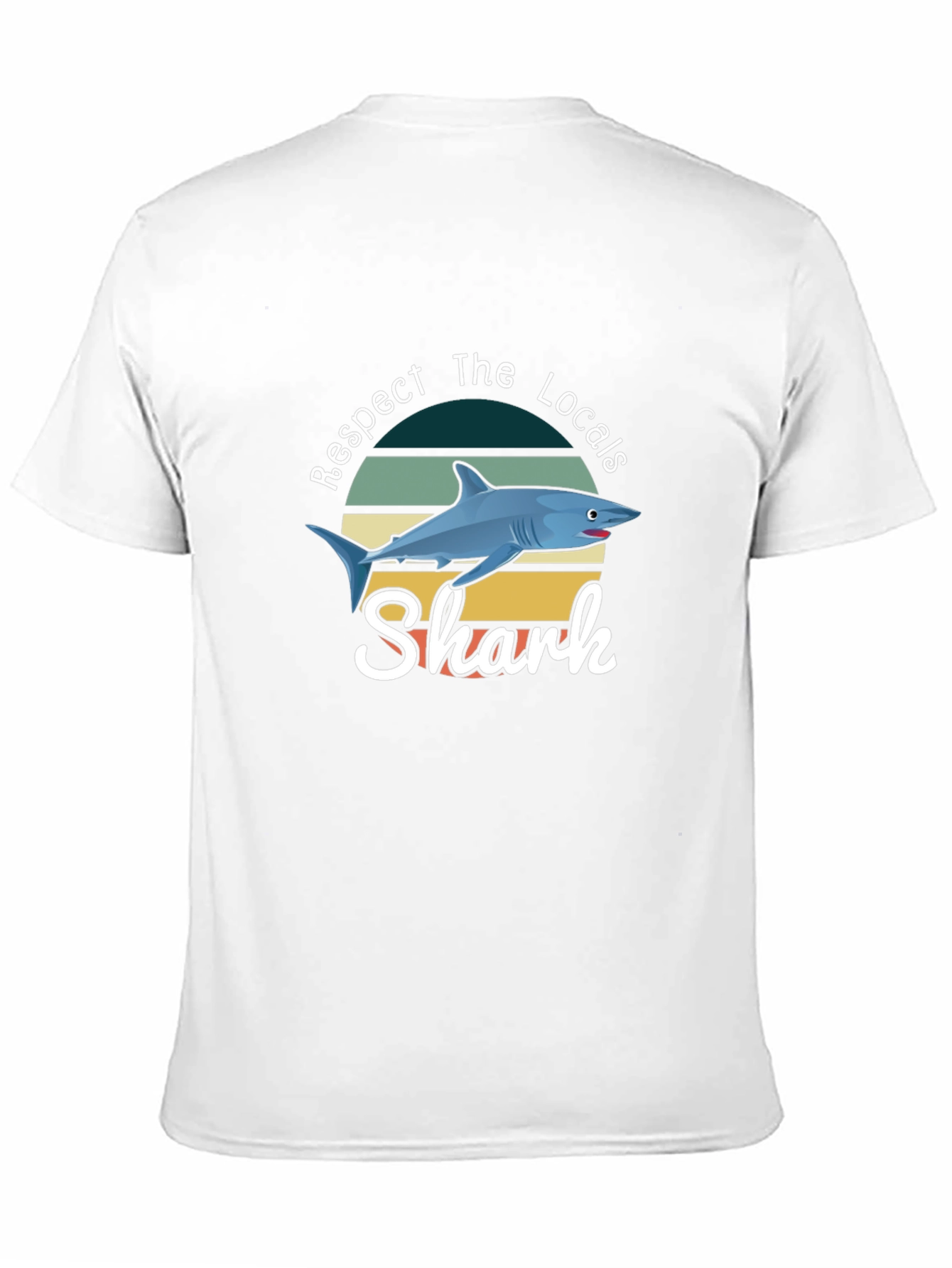 Respect The Locals Shark T-Shirt Black Crewneck