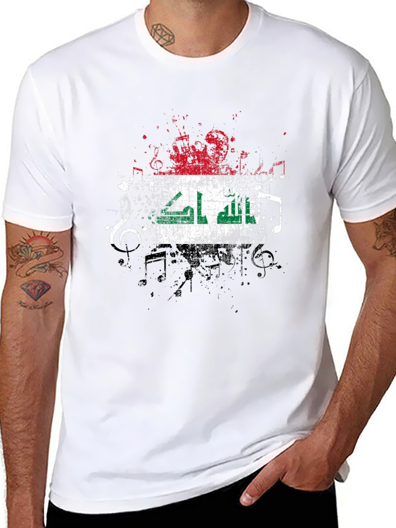 Iraq Flag Grunge T-Shirt