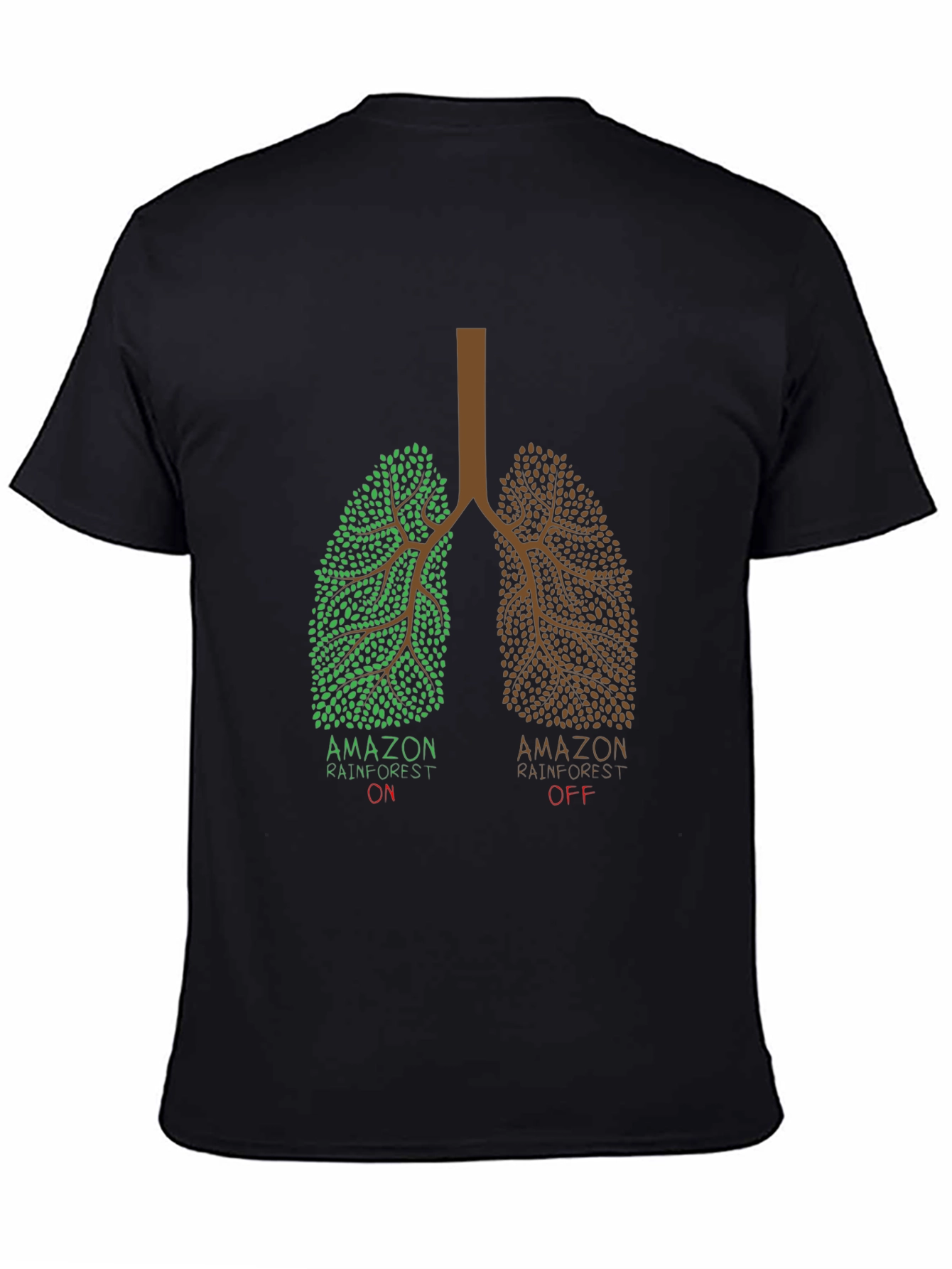 Amazon Rainforest Lungs Graphic T-Shirt - Black