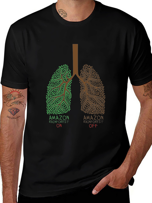 Amazon Rainforest Lungs Graphic T-Shirt - Black