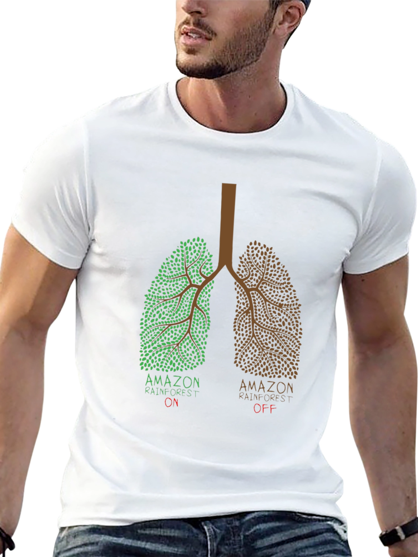 Amazon Rainforest Lungs Graphic T-Shirt - Black