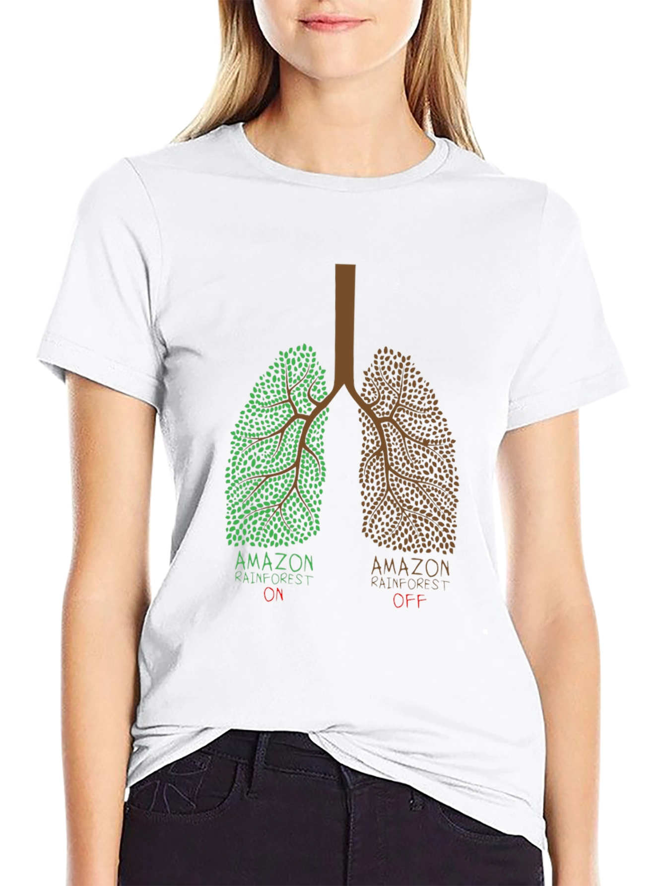 Amazon Rainforest Lungs Graphic T-Shirt - Black