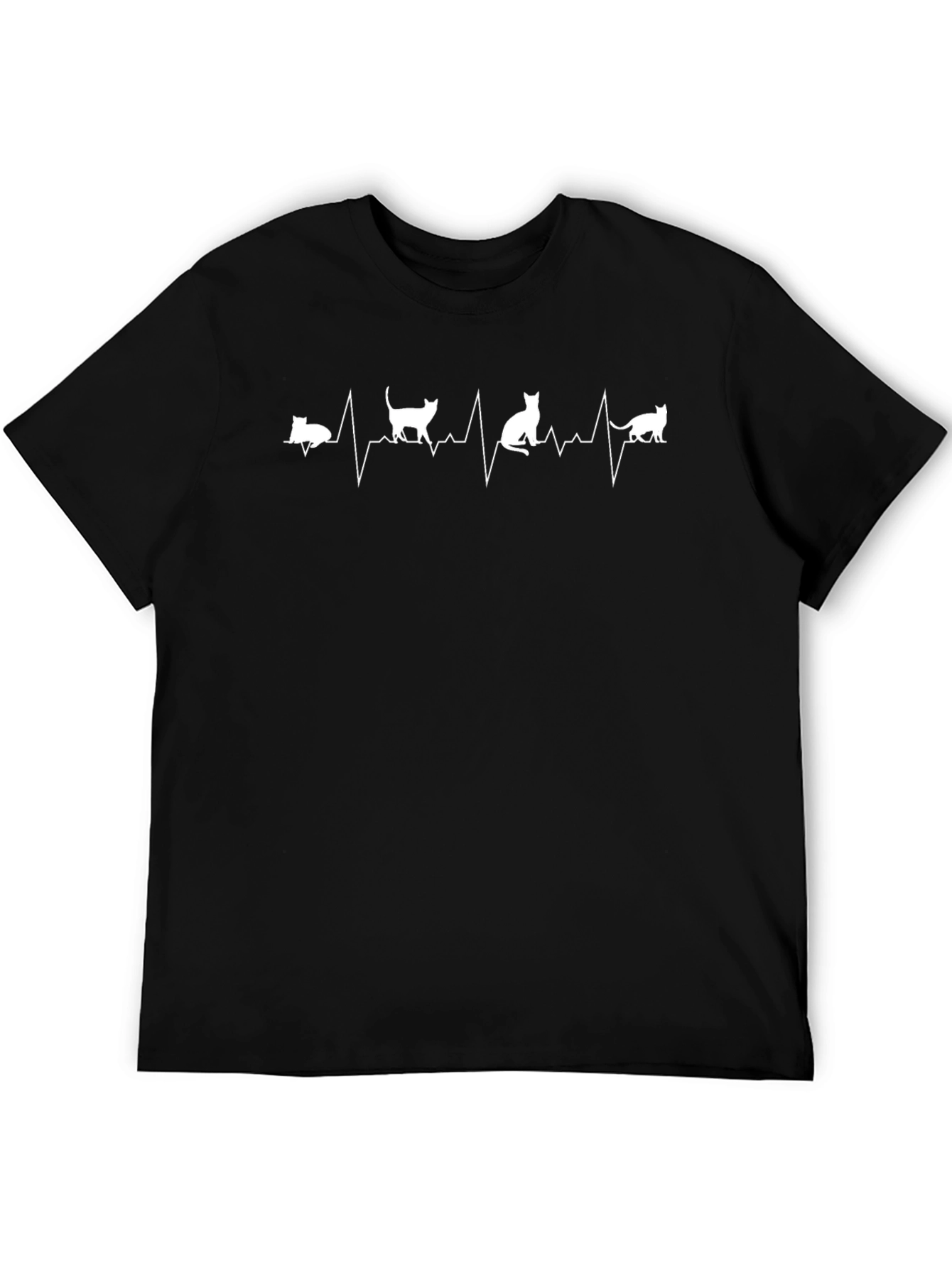 Cat Heartbeat T-Shirt - Cool Graphic Tee