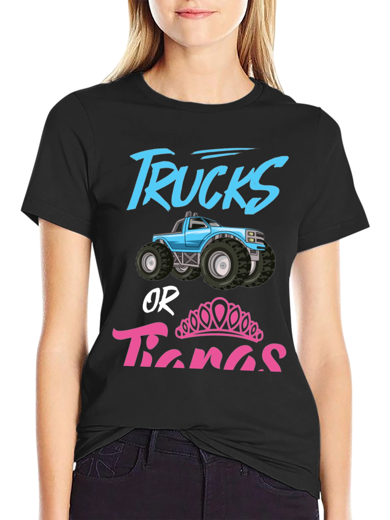 Trucks or Tiaras Gender Reveal Shirt