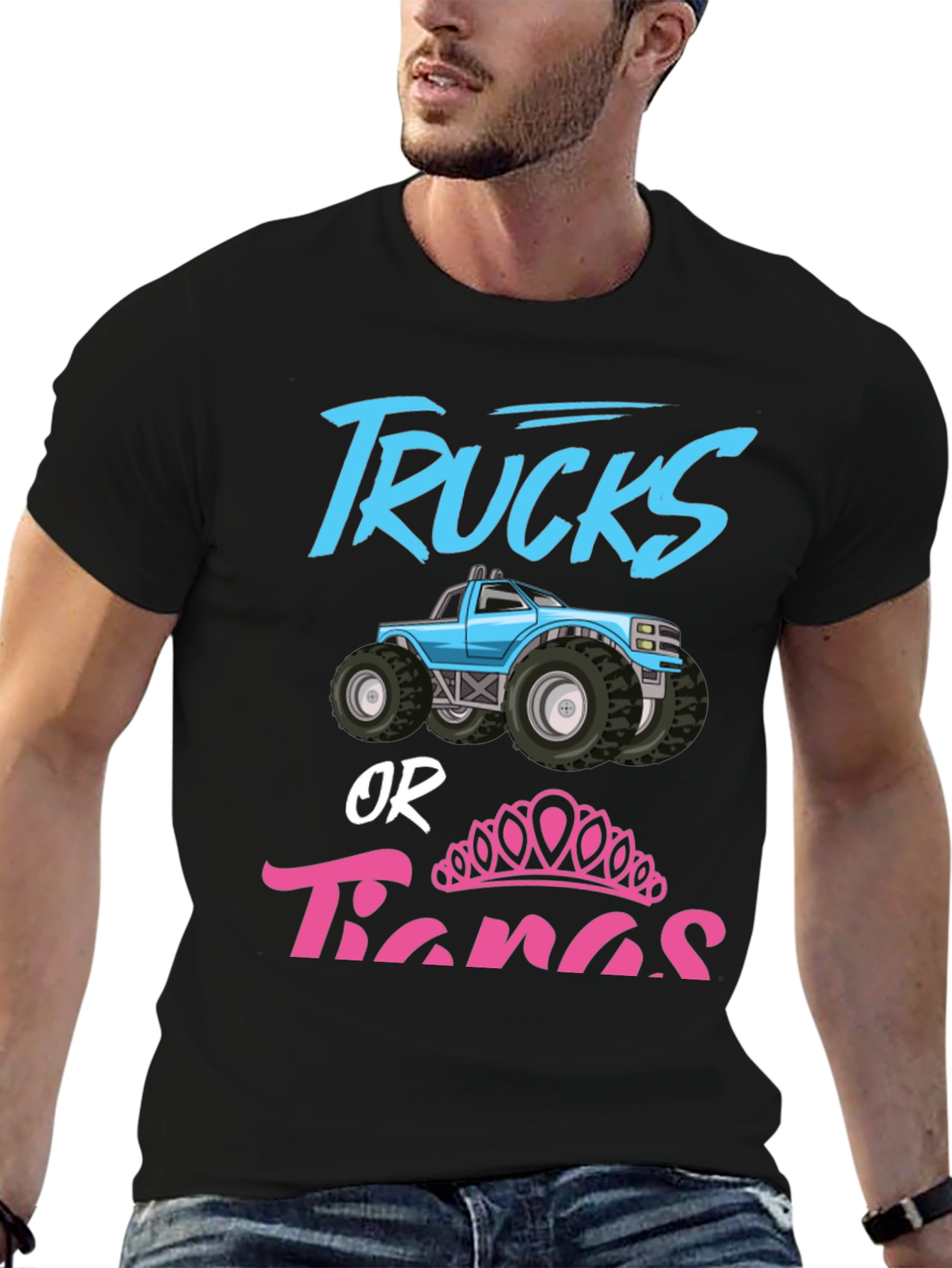 Trucks or Tiaras Gender Reveal Shirt