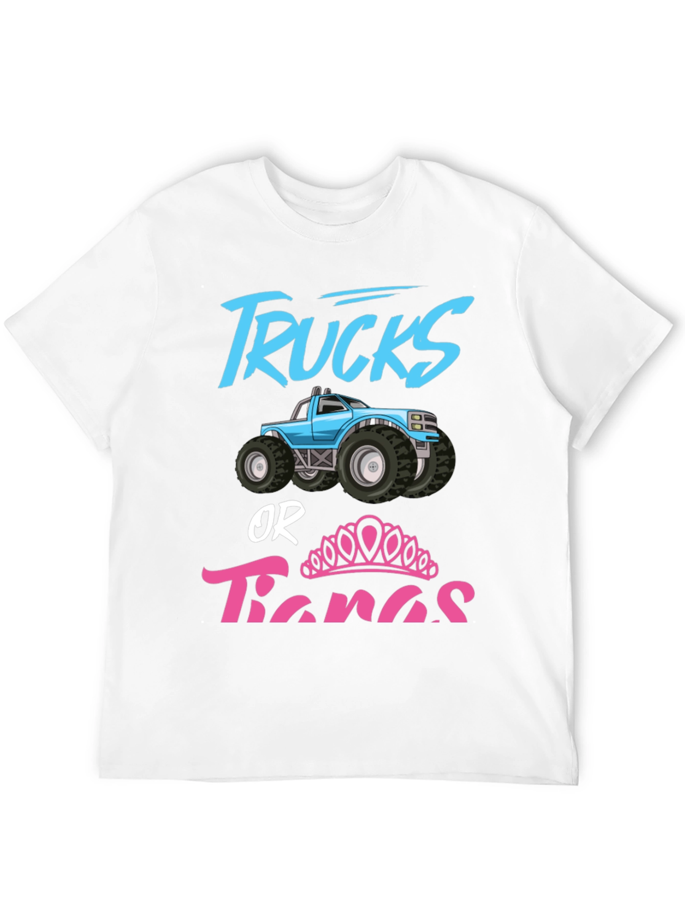 Trucks or Tiaras Gender Reveal Shirt