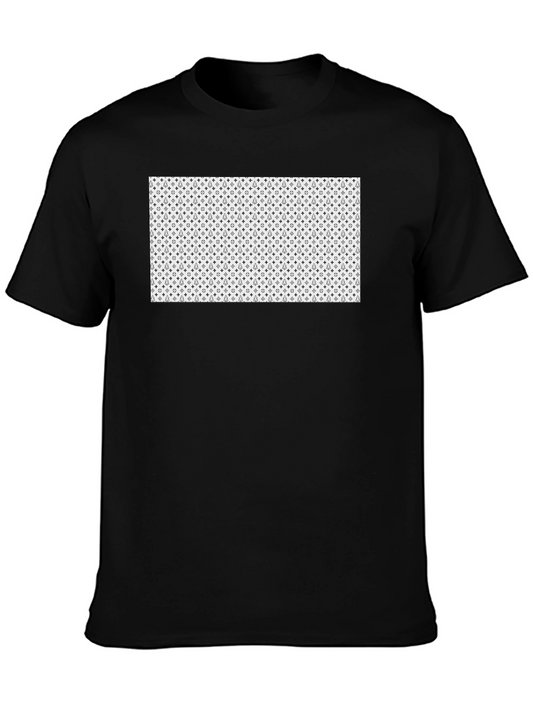 Patterned Graphic Black T-Shirt