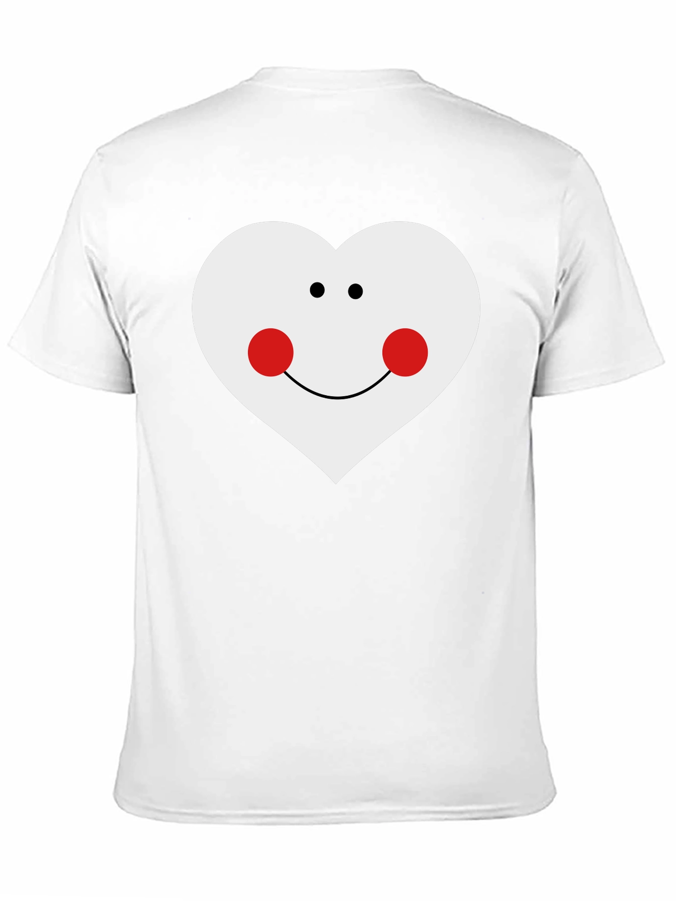 Heart Face Graphic T-Shirt - Black