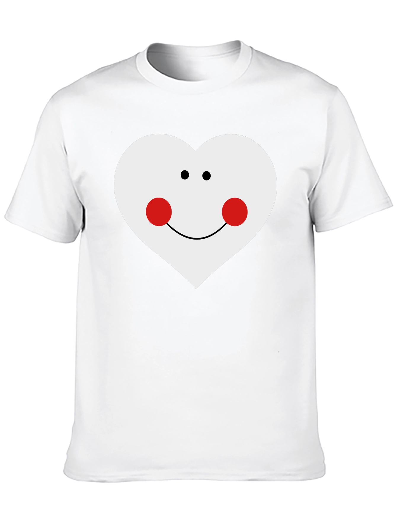 Heart Face Graphic T-Shirt - Black