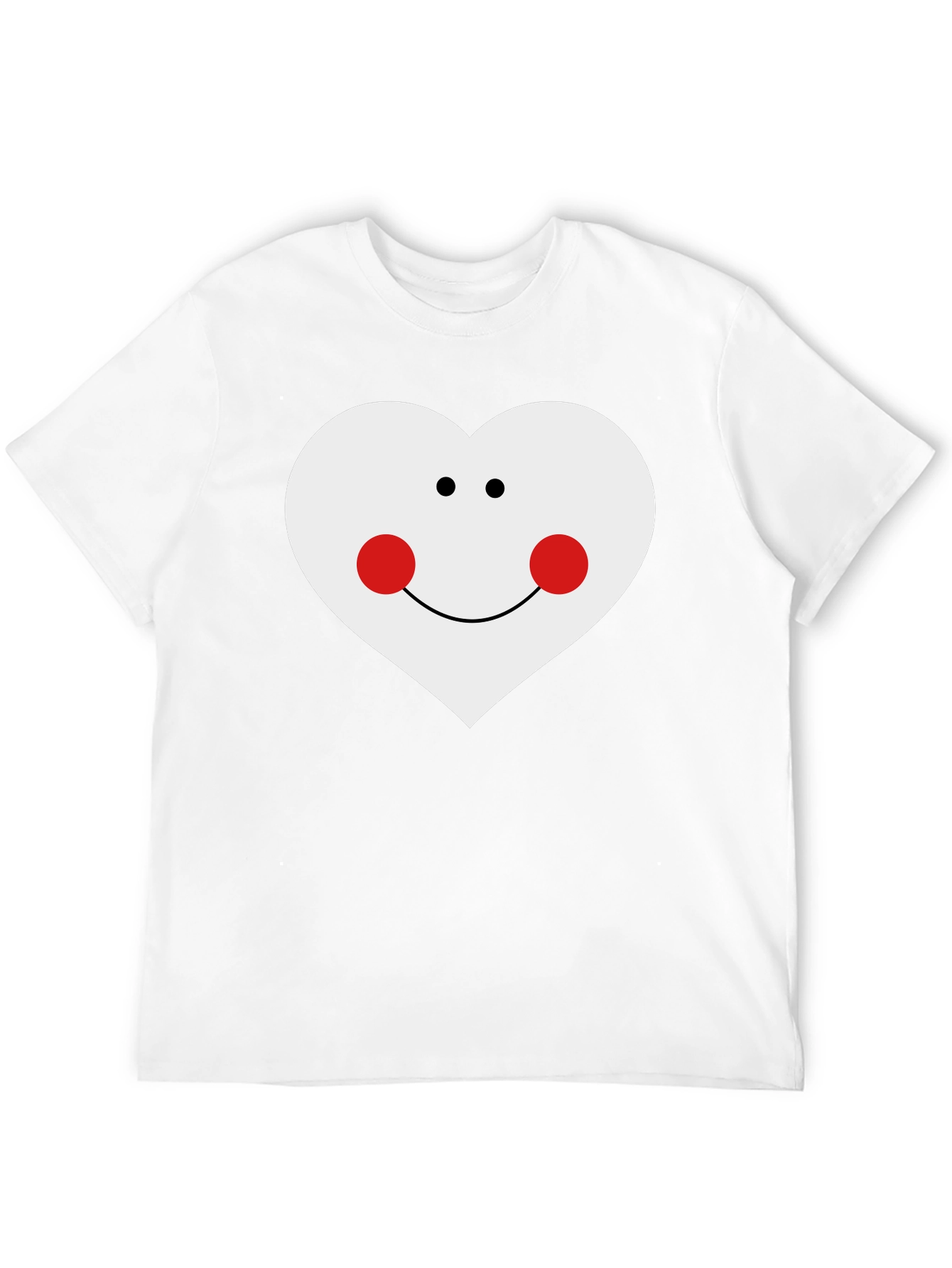 Heart Face Graphic T-Shirt - Black