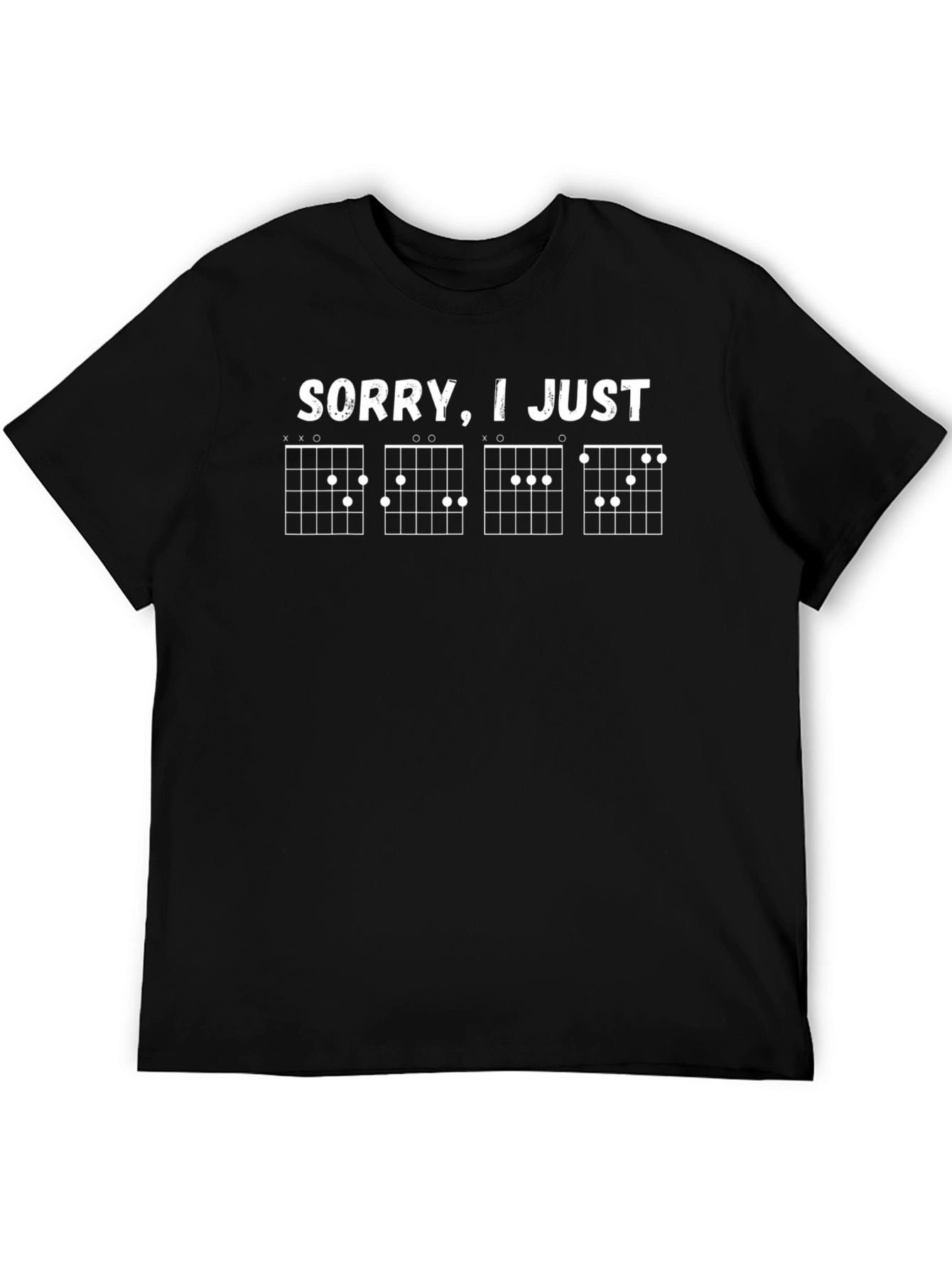 Sorry I Just Chords Funny Guitar T-Shirt