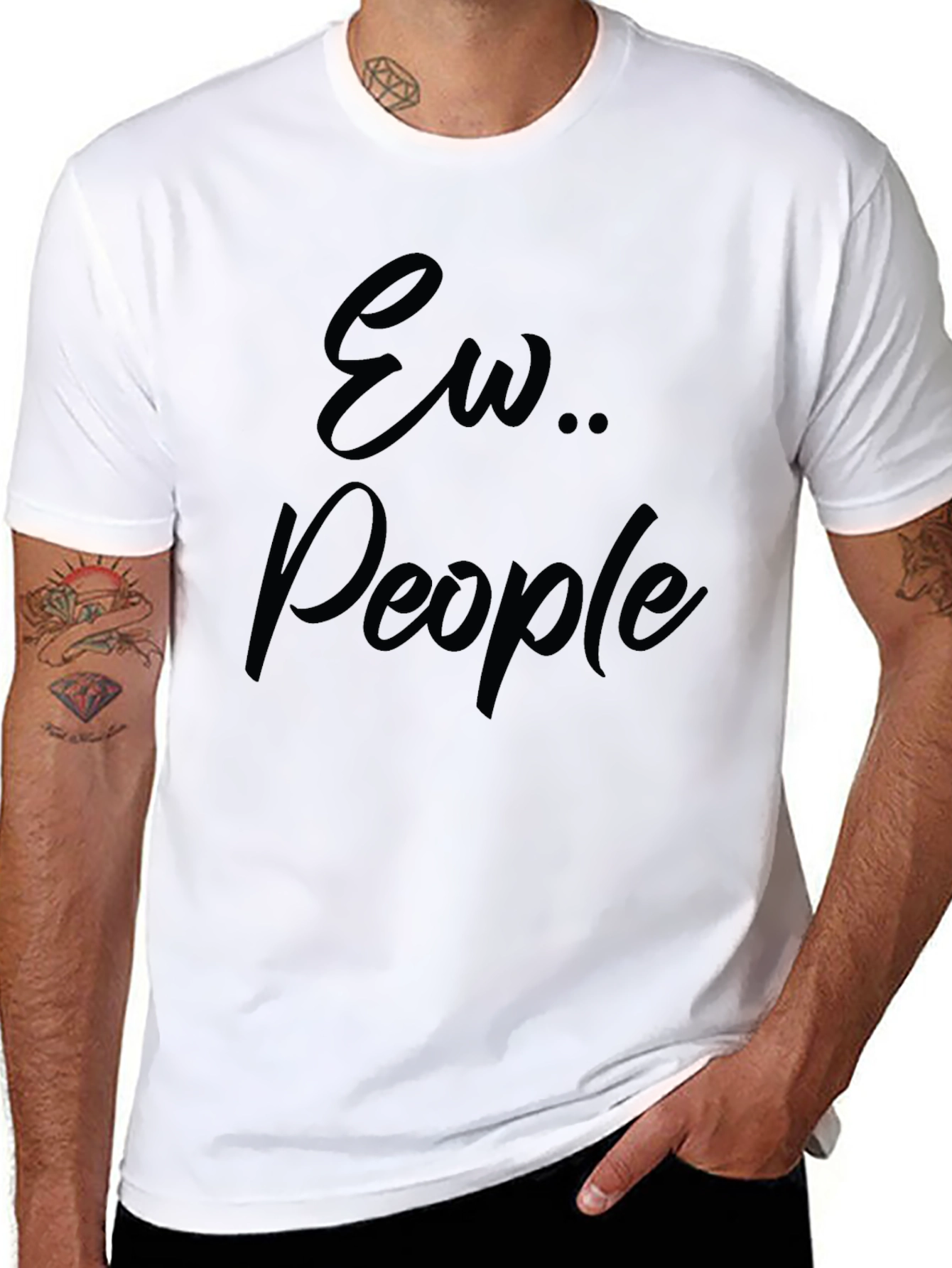 Ew People Graphic T-Shirt - Black
