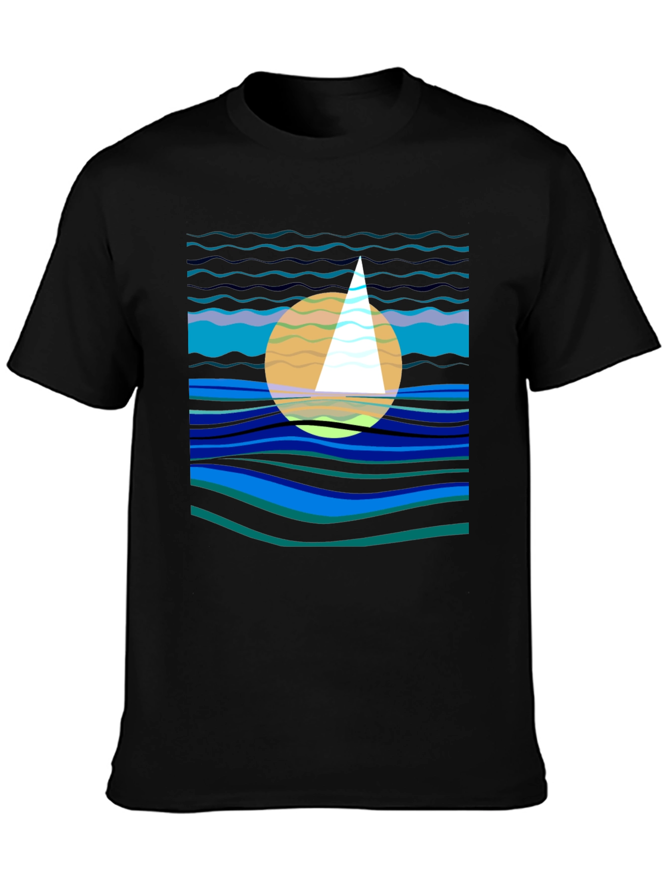 Abstract Sailboat Graphic Tee