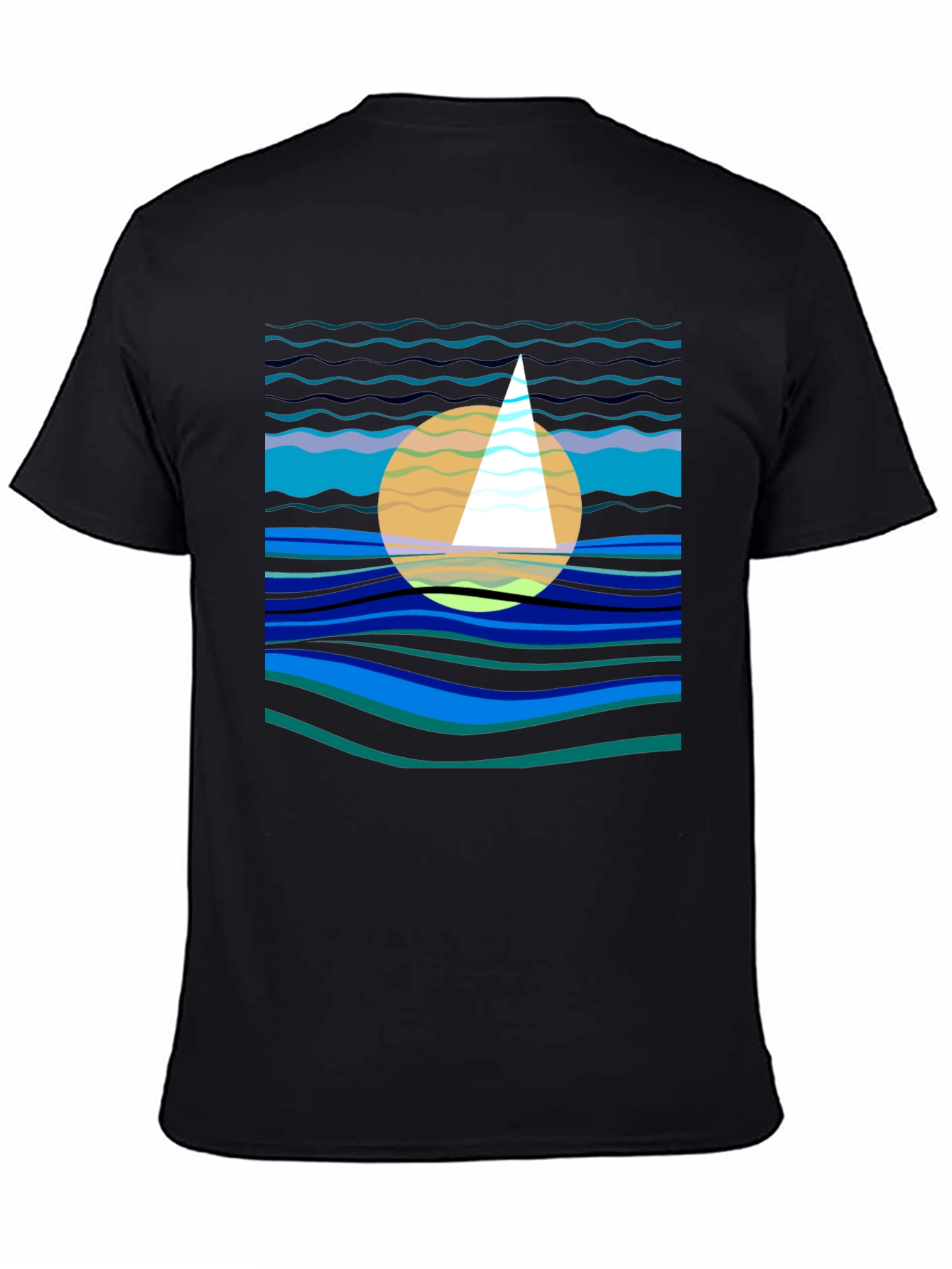 Abstract Sailboat Graphic Tee