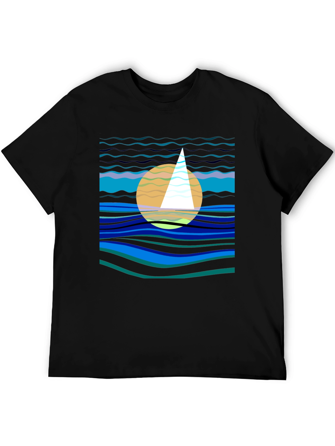Abstract Sailboat Graphic Tee