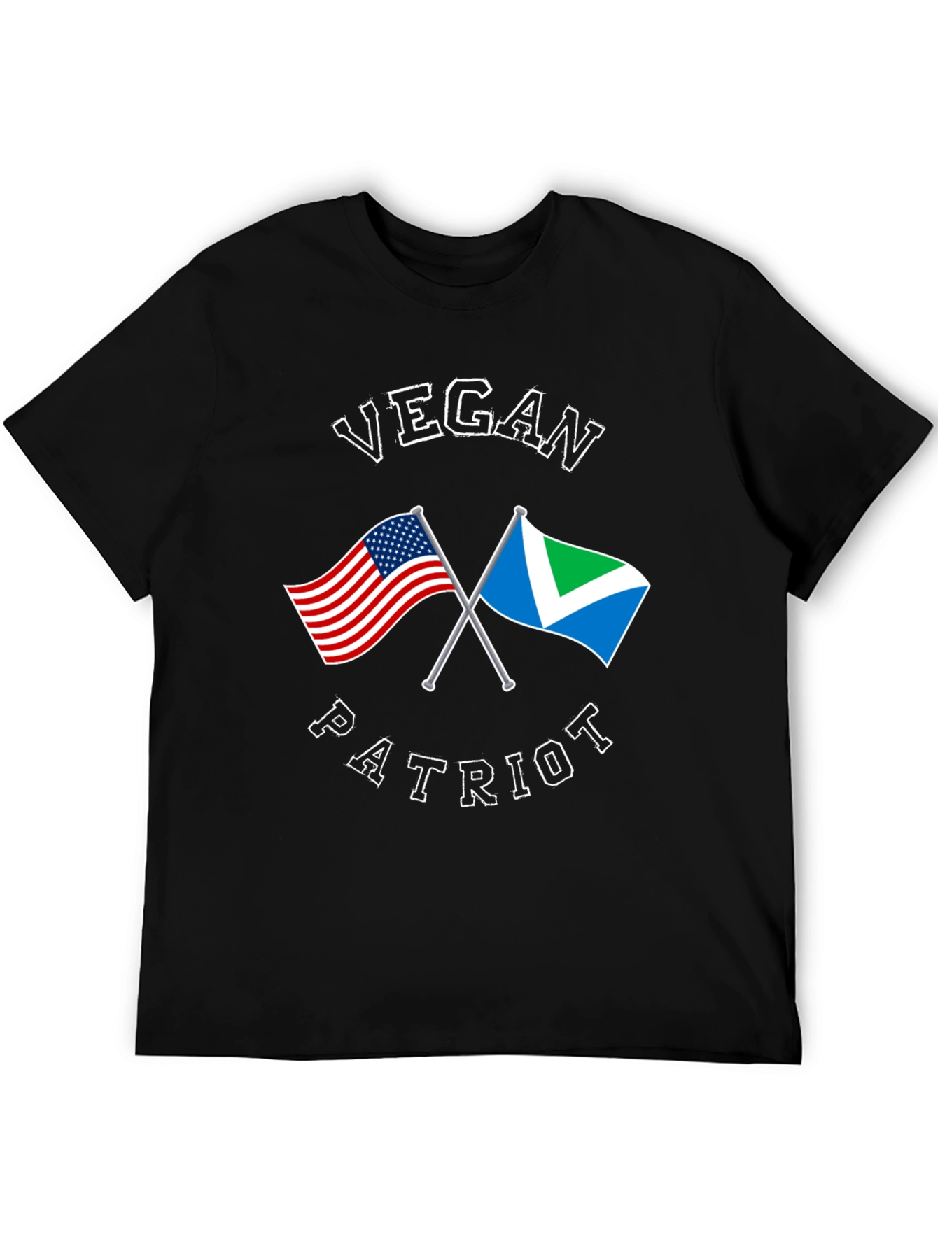 Vegan Patriot T-Shirt American Flag Design