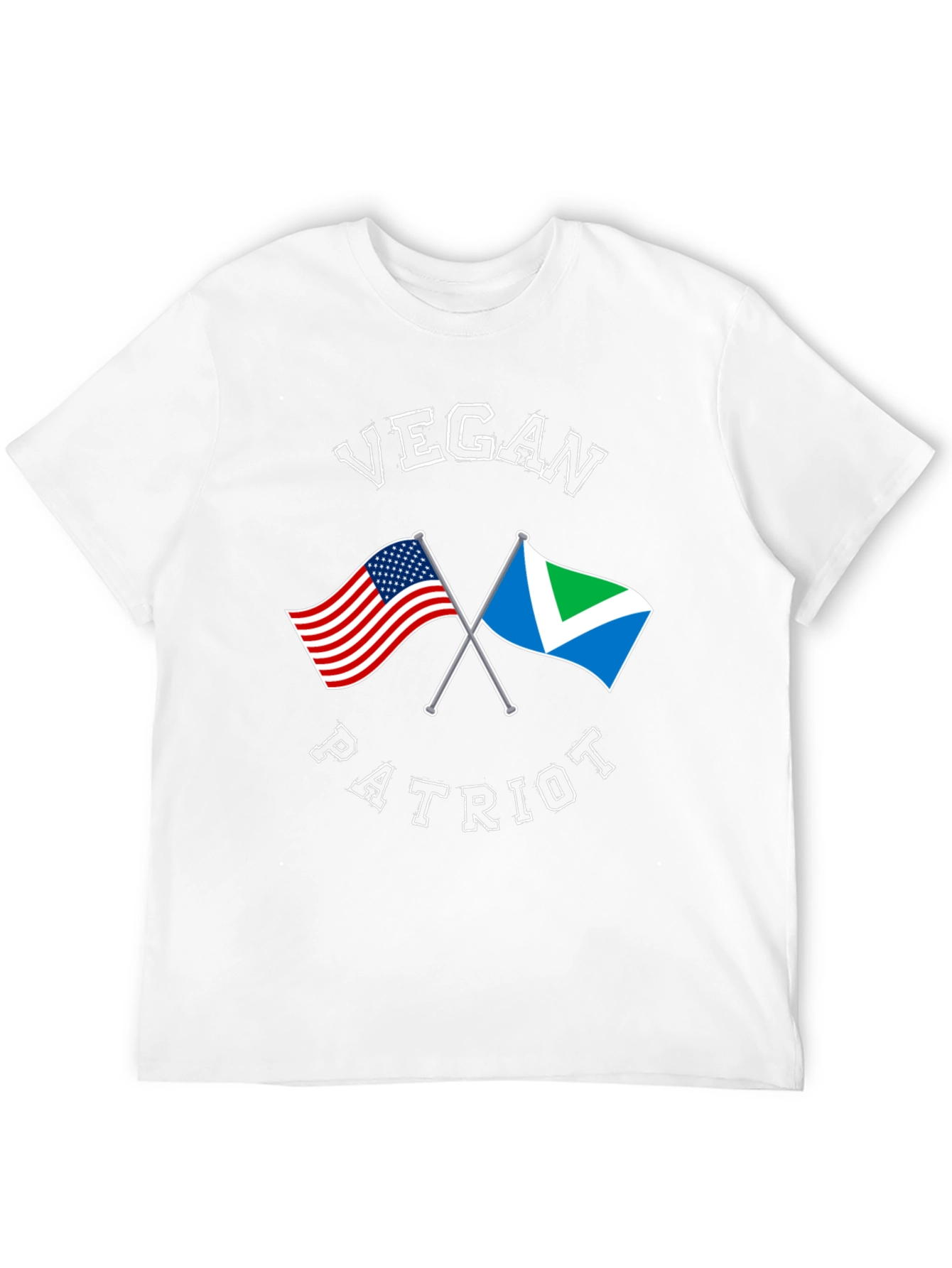 Vegan Patriot T-Shirt American Flag Design