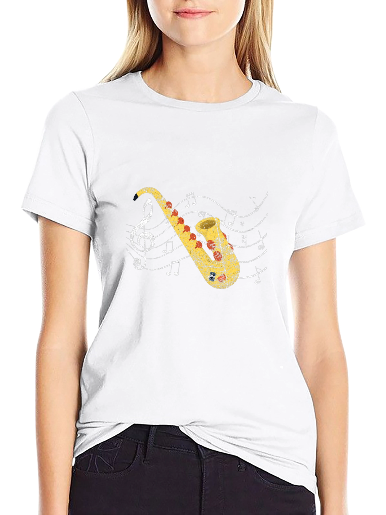 Saxophone Music Graphic Tee