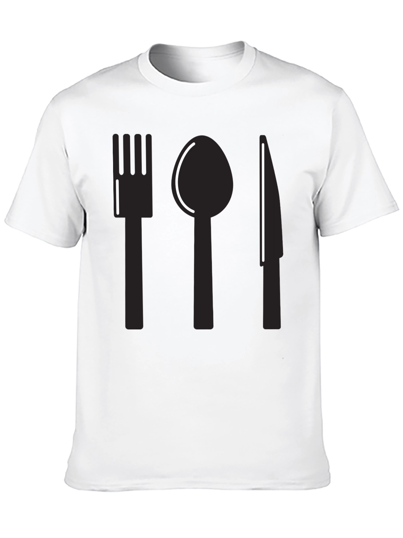 Cutlery Graphic Tee - Minimalist Chef T-Shirt