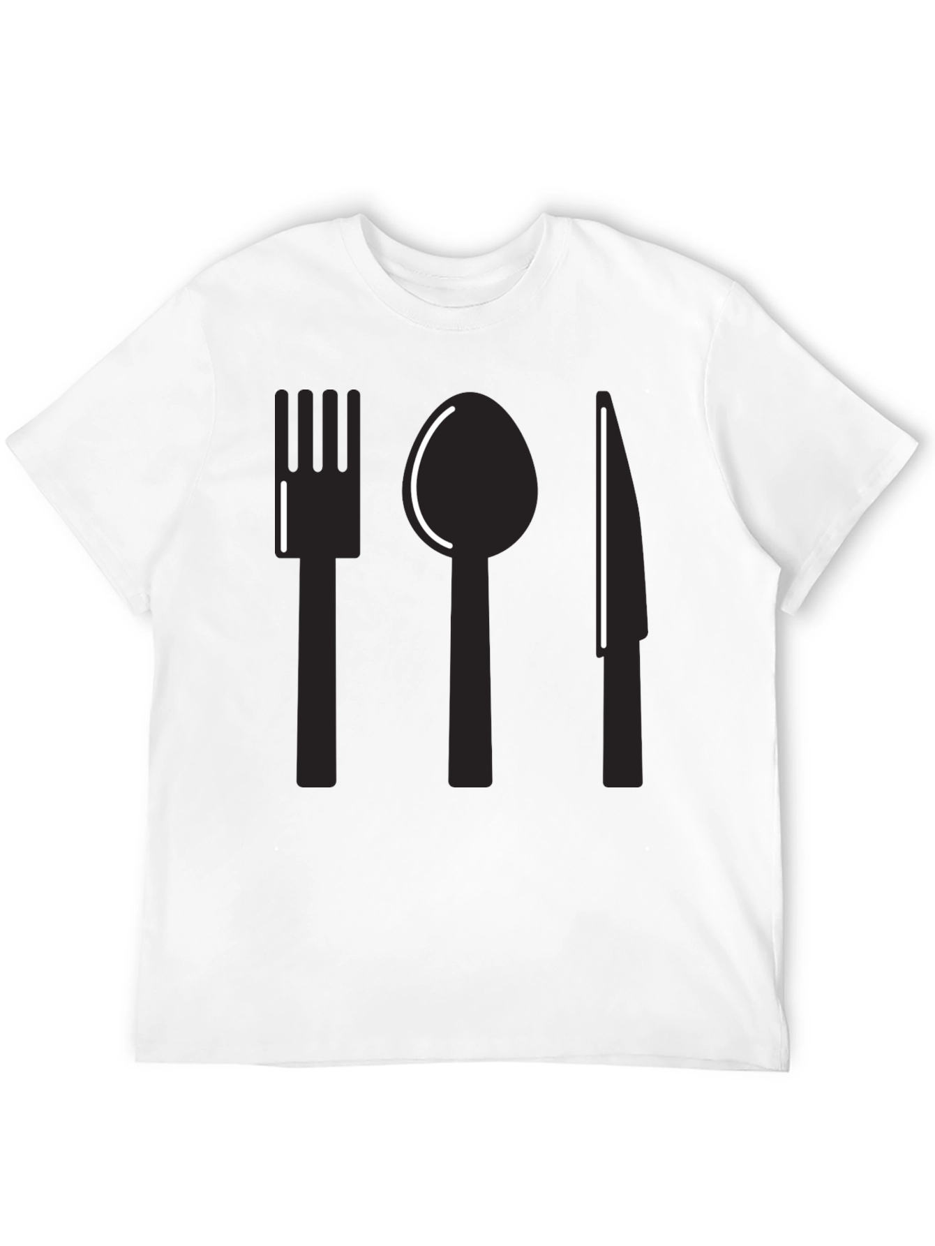 Cutlery Graphic Tee - Minimalist Chef T-Shirt